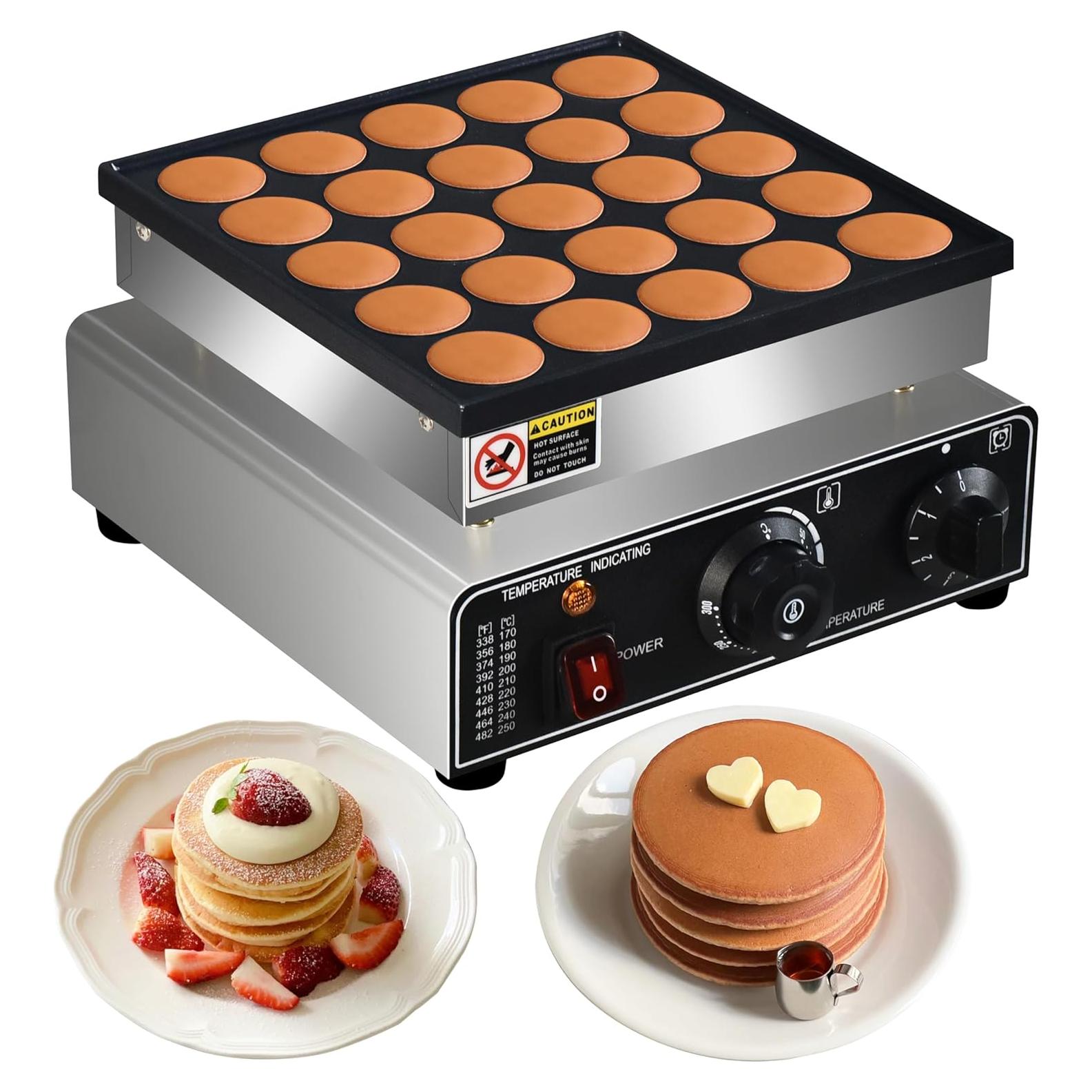Hacedor de Mini Pancakes AEYDJXMER 25PCS Acero Inoxidable 950W