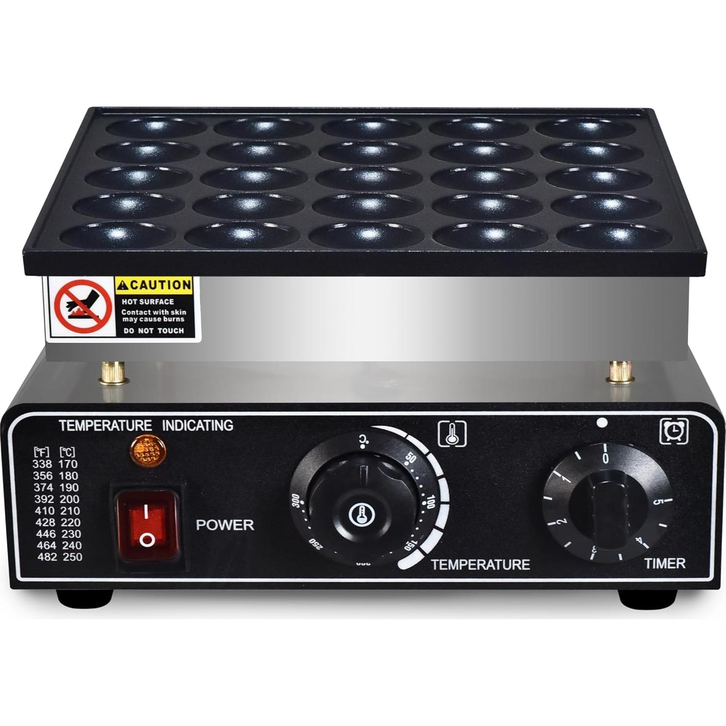 Hacedor de Mini Pancakes AEYDJXMER 25PCS Acero Inoxidable 950W