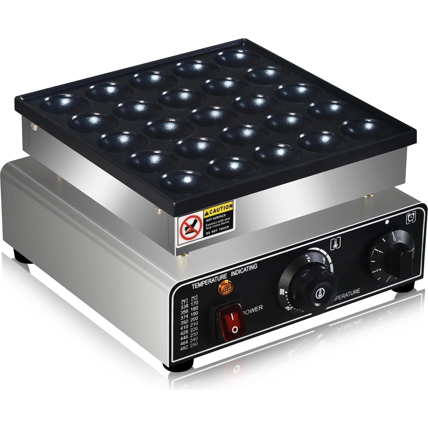 Hacedor de Mini Pancakes AEYDJXMER 25PCS Acero Inoxidable 950W