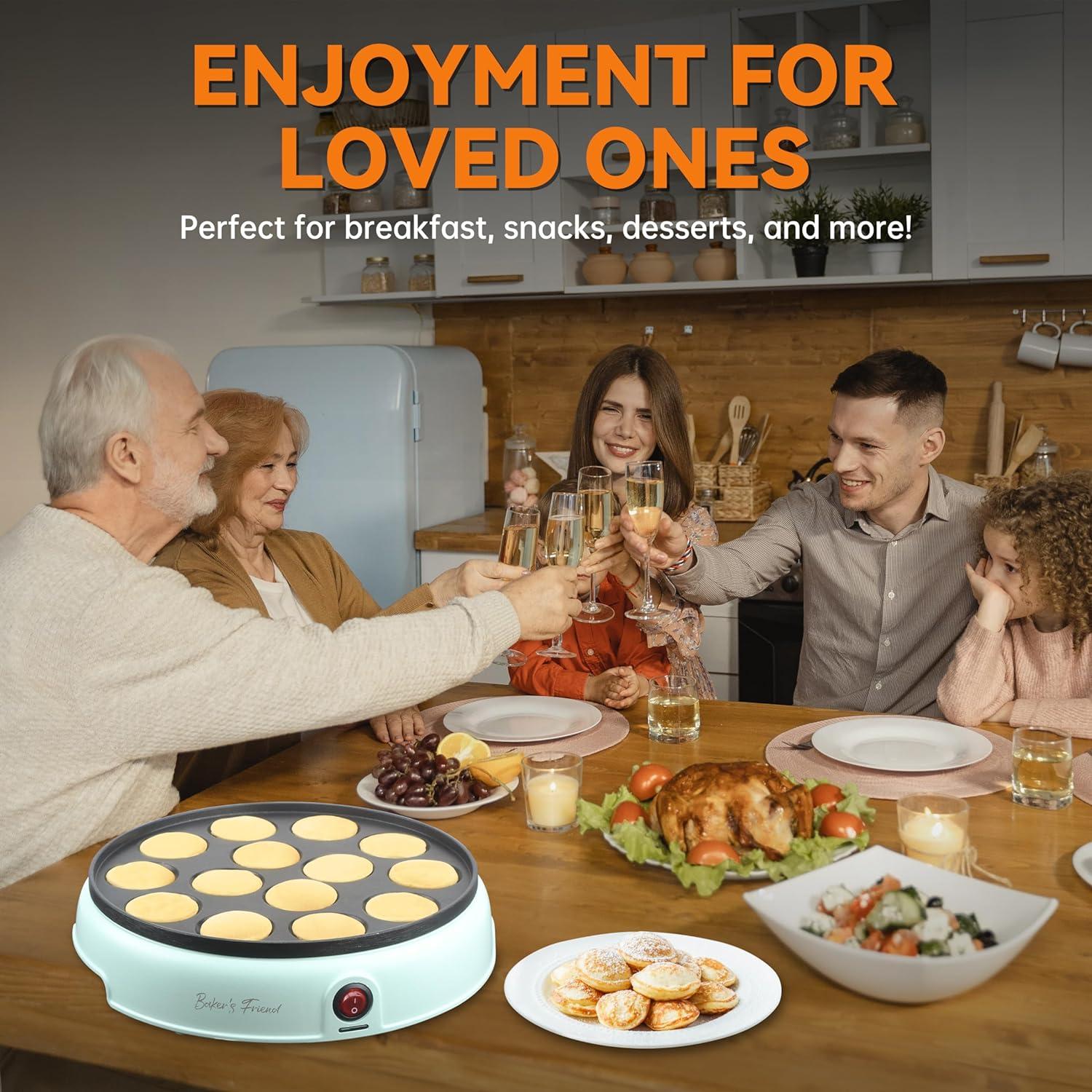 Máquina de Mini Pancakes Baker's Friend, 14 Huecos, Eléctrica