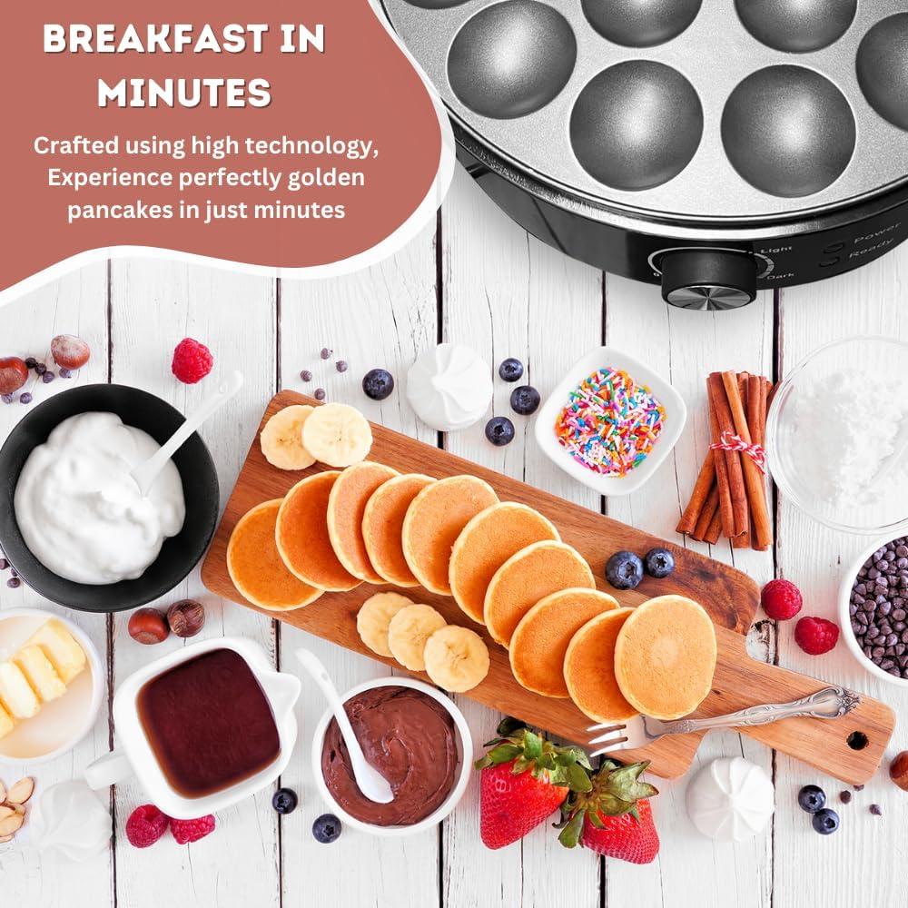 Máquina de Mini Pancakes Laven Birch 24 Huecos Antiadherente