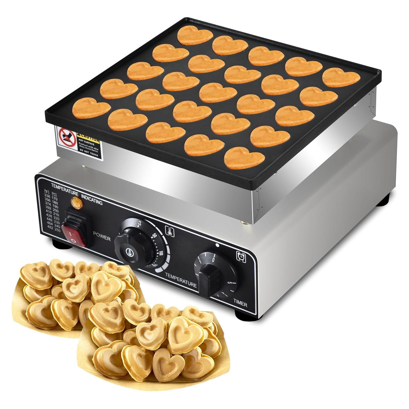 Mini Máquina de Pancakes Holandeses AEYDJXMER 950W 25 Piezas