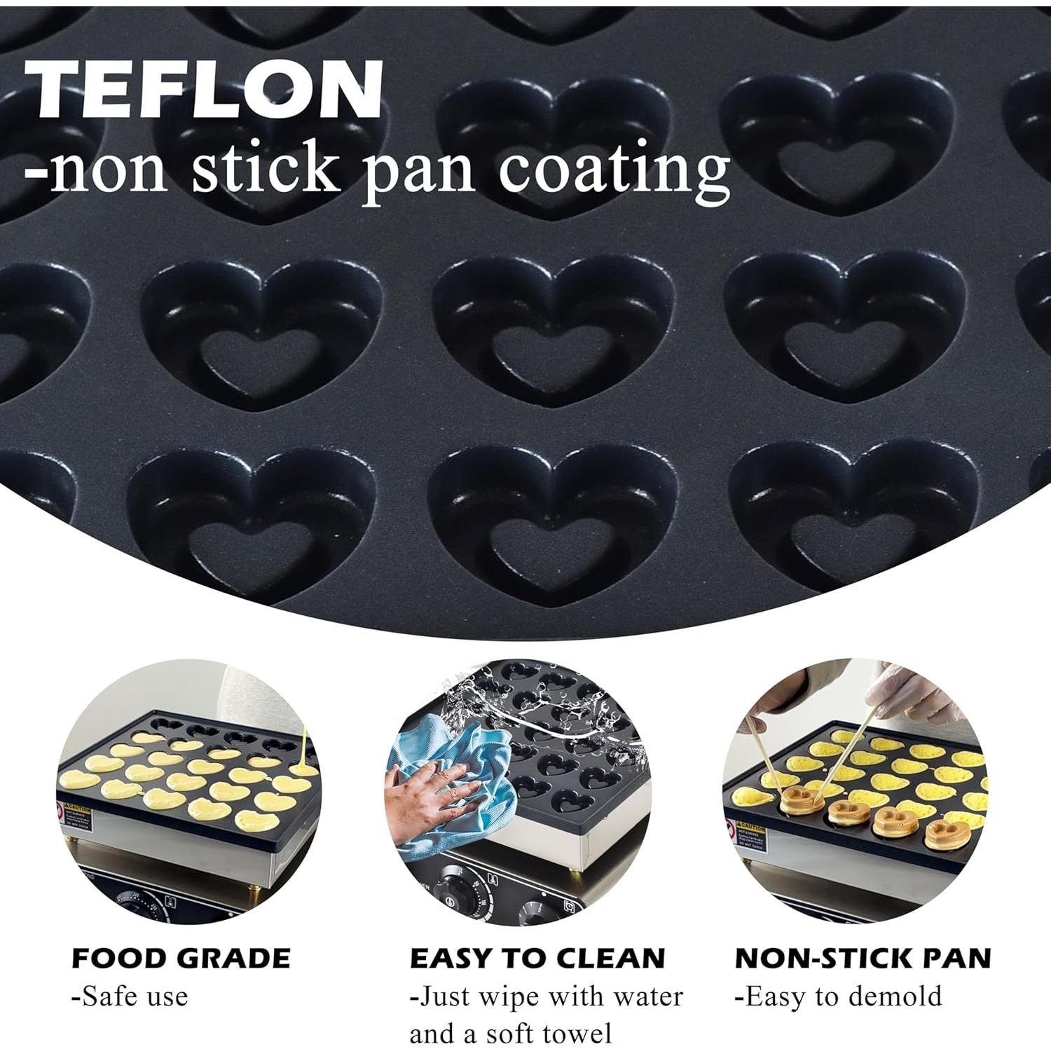 Mini Máquina de Pancakes Holandeses AEYDJXMER 950W 25 Piezas