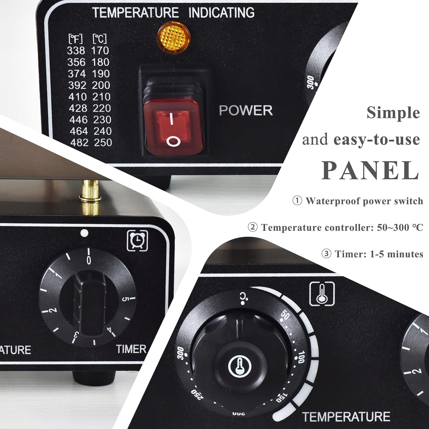 Mini Máquina de Pancakes Holandeses AEYDJXMER 950W 25 Piezas