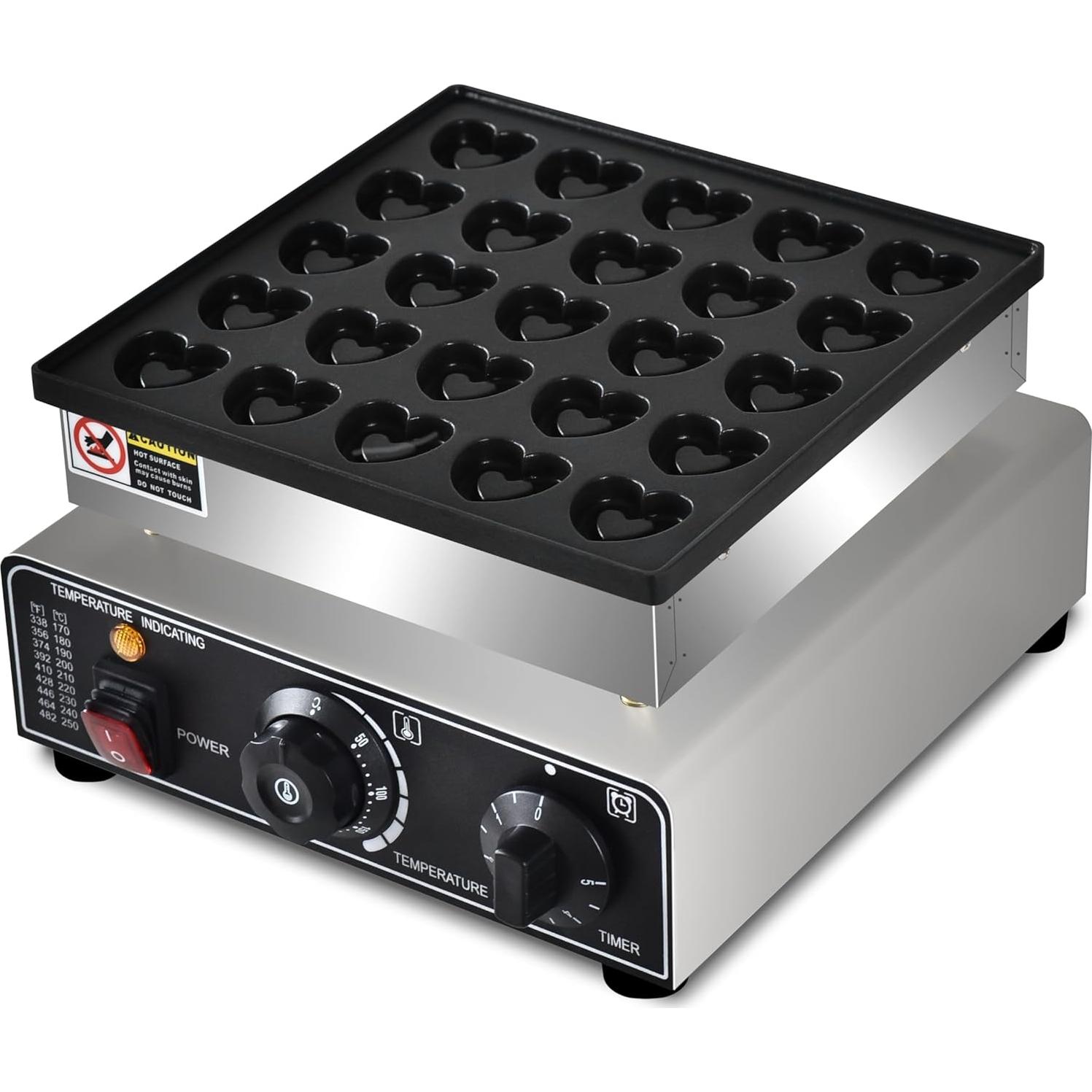 Mini Máquina de Pancakes Holandeses AEYDJXMER 950W 25 Piezas