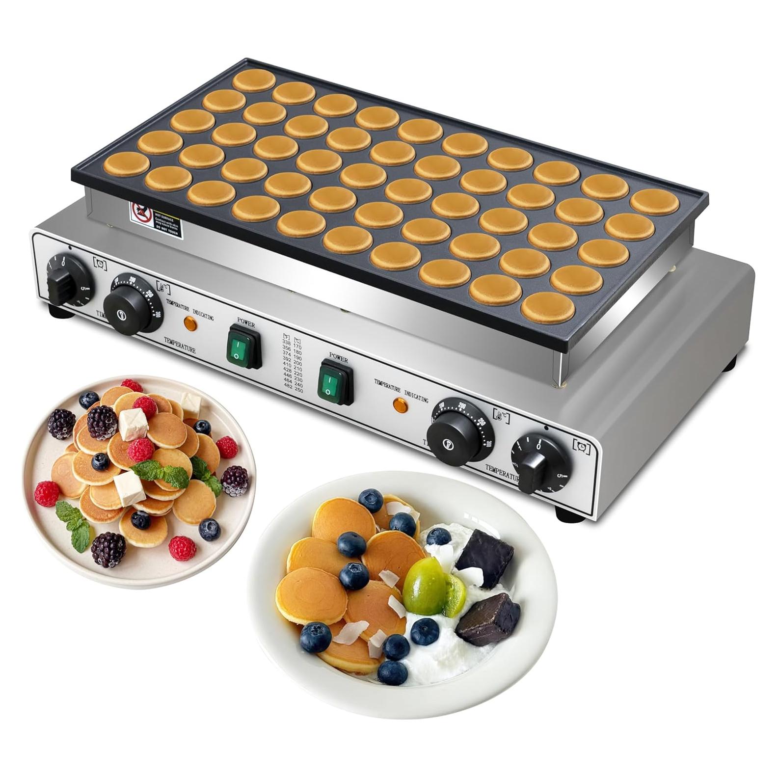 Mini Máquina de Pancakes SIJIDING 1900W 50pcs Anti-adherente