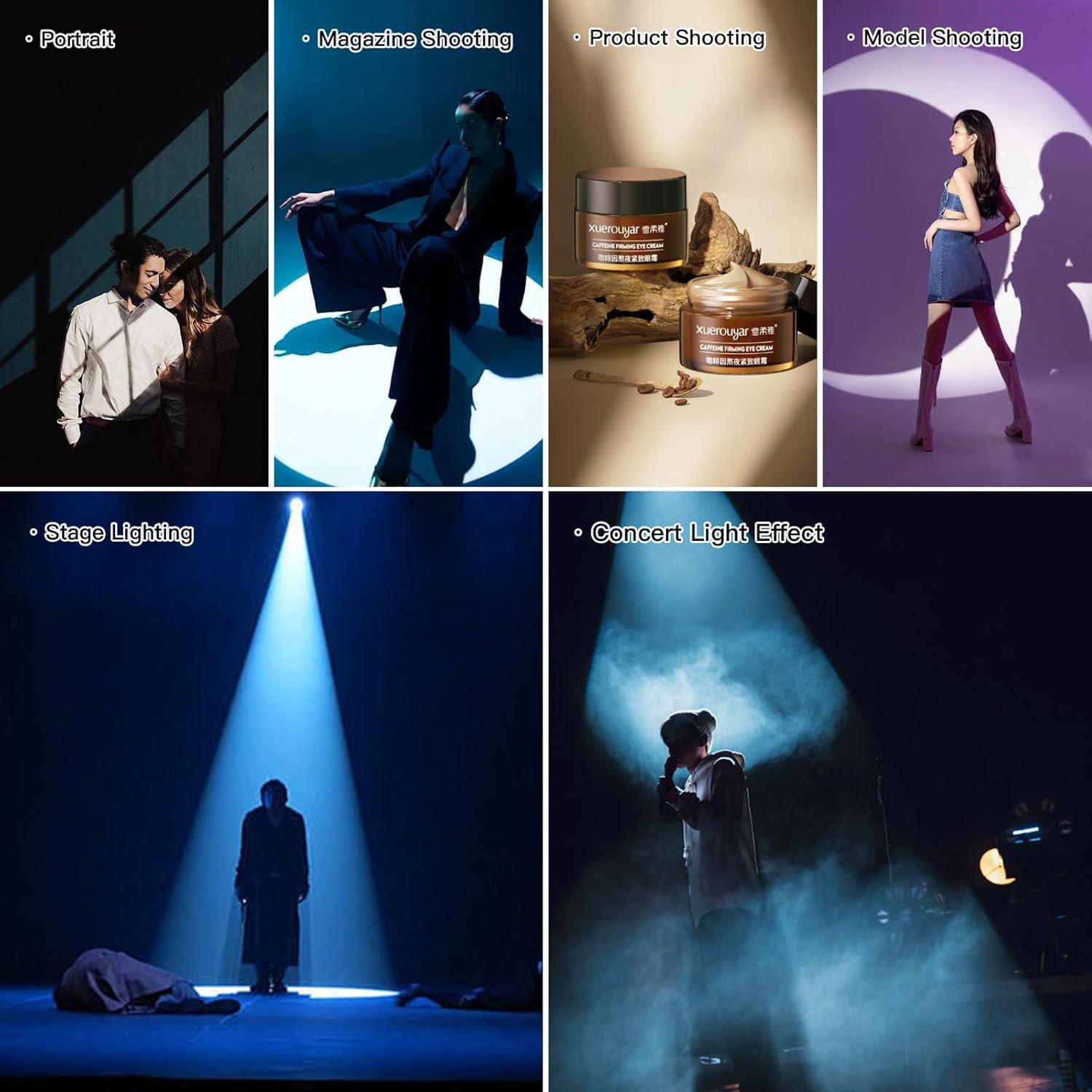 Snoot Óptico BEIYANG con 4 Filtros y 20 Gobos para Flash