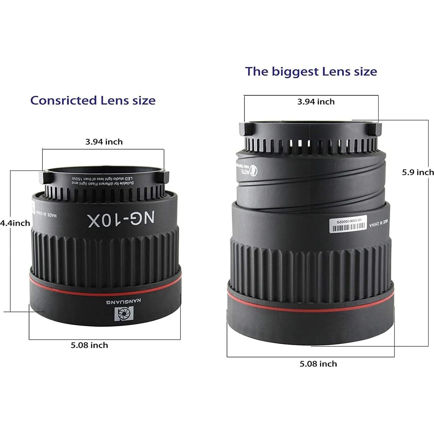 Adaptador de Lente Fresnel Hersmay NG-10X para Montura Bowens