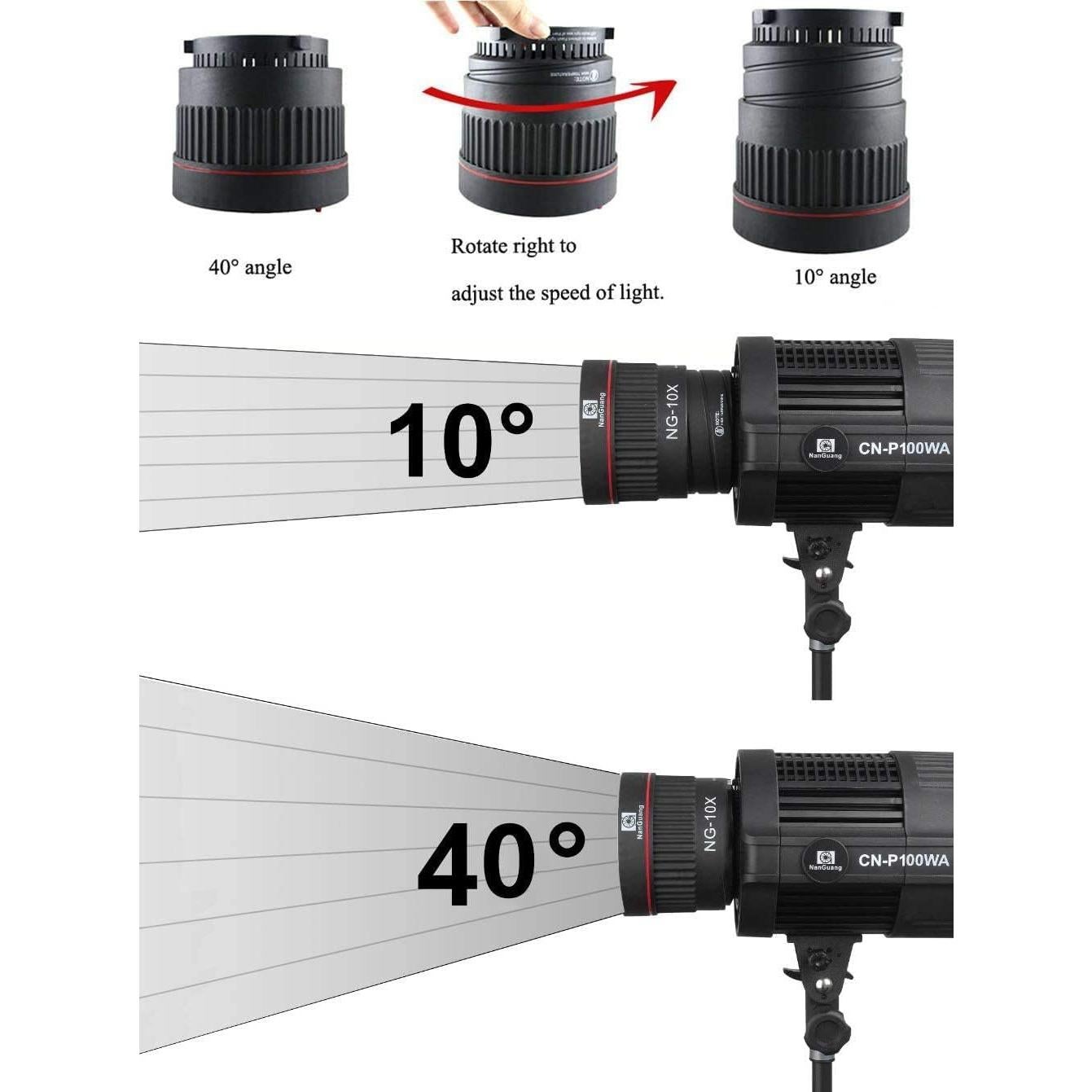 Adaptador de Lente Fresnel Hersmay NG-10X para Montura Bowens