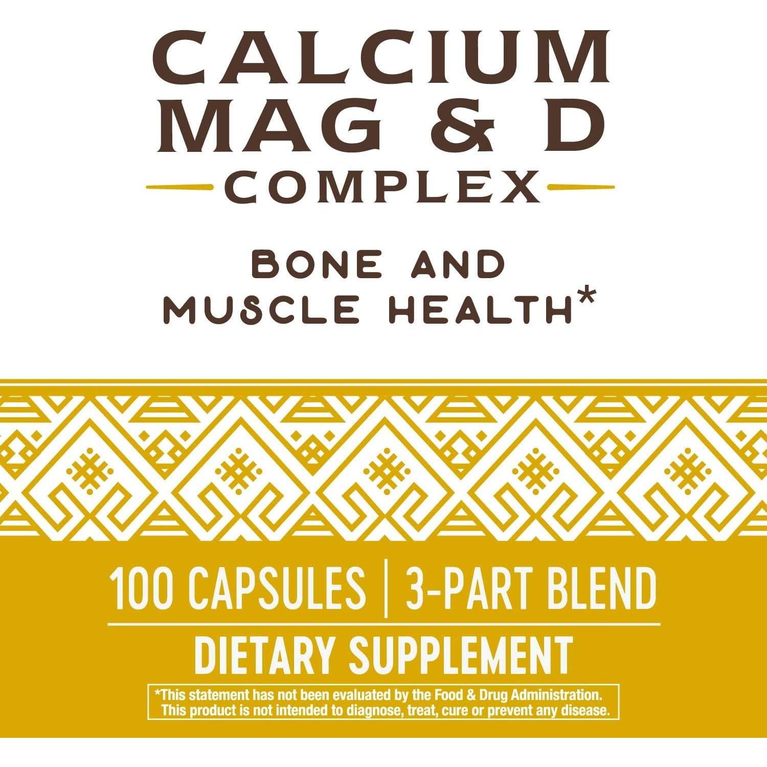 Complejo de Calcio, Magnesio y Vitamina D Nature's Way 100 Cápsulas