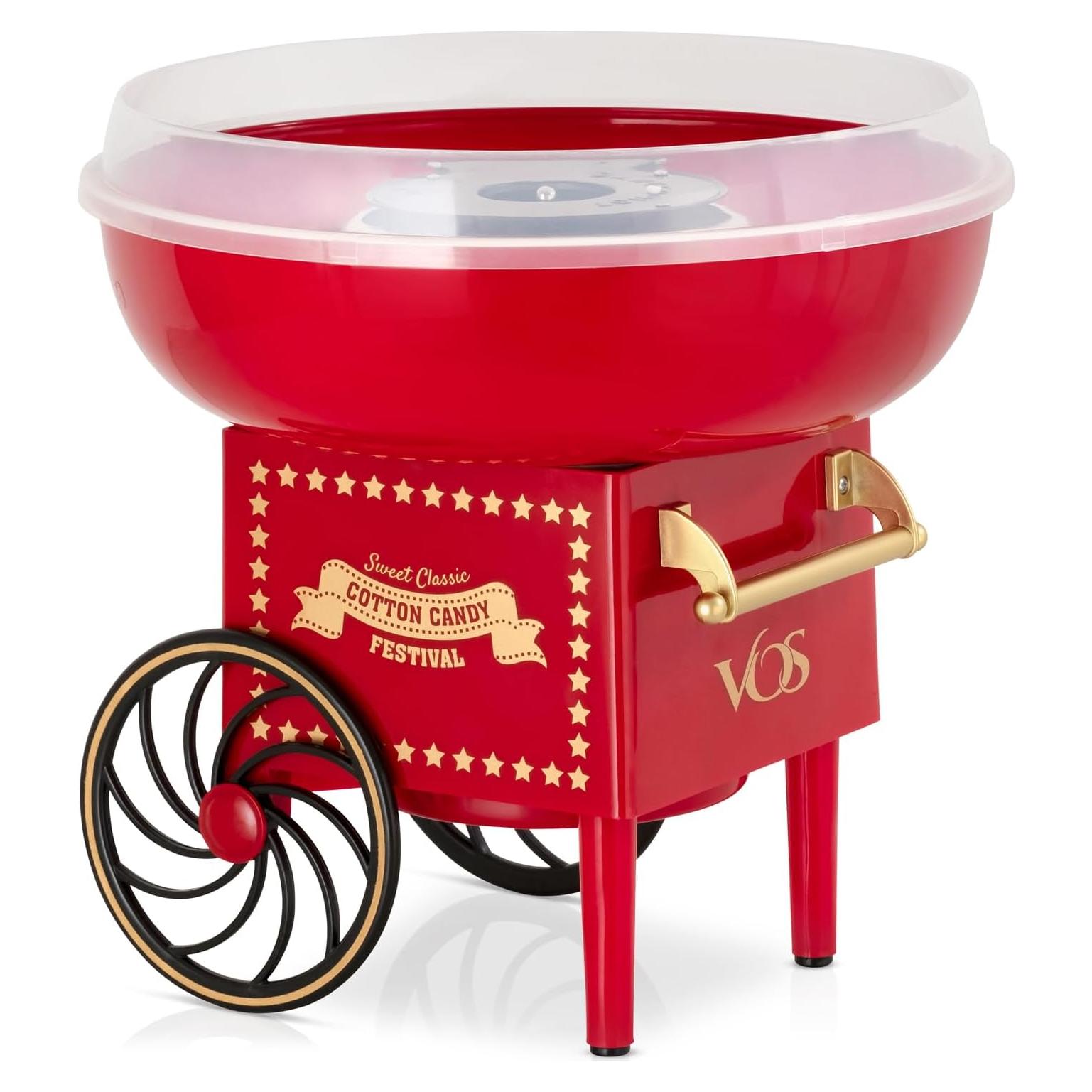 Máquina de Algodón de Azúcar Mini VOS Rojo para Niños - 1.64 kg