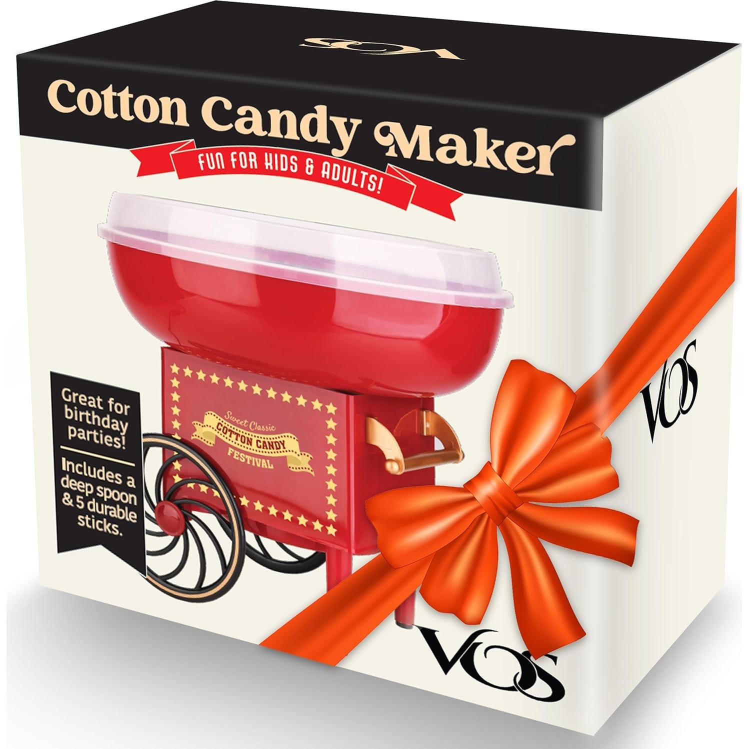 Máquina de Algodón de Azúcar Mini VOS Rojo para Niños - 1.64 kg