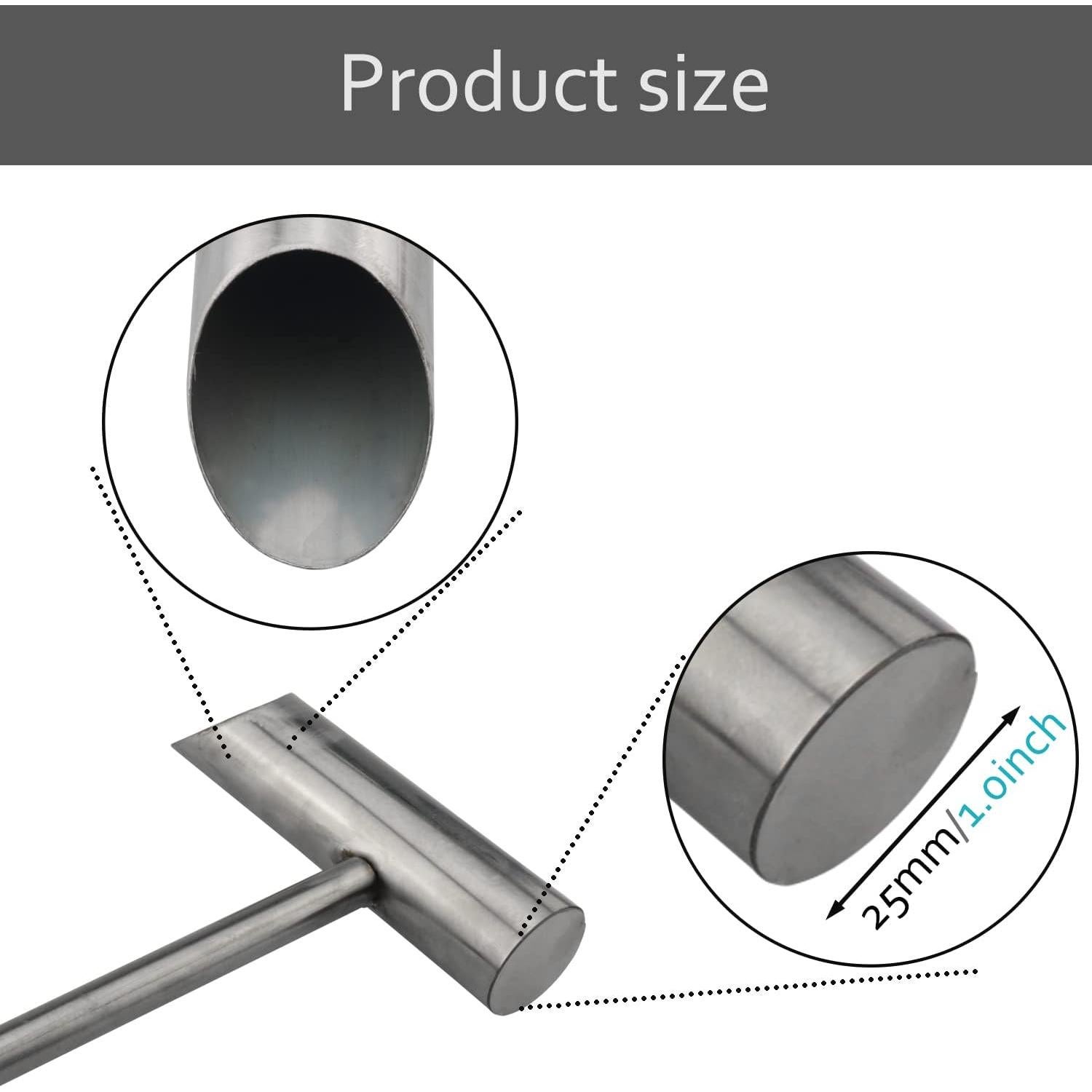 Cuchara de Acero Inoxidable para Máquina de Algodón 28x8cm