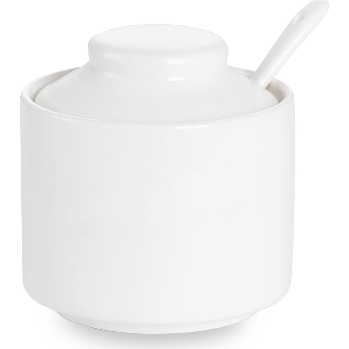 Tazón de Azúcar Cerámica ONTUBE con Tapa y Cuchara 226g