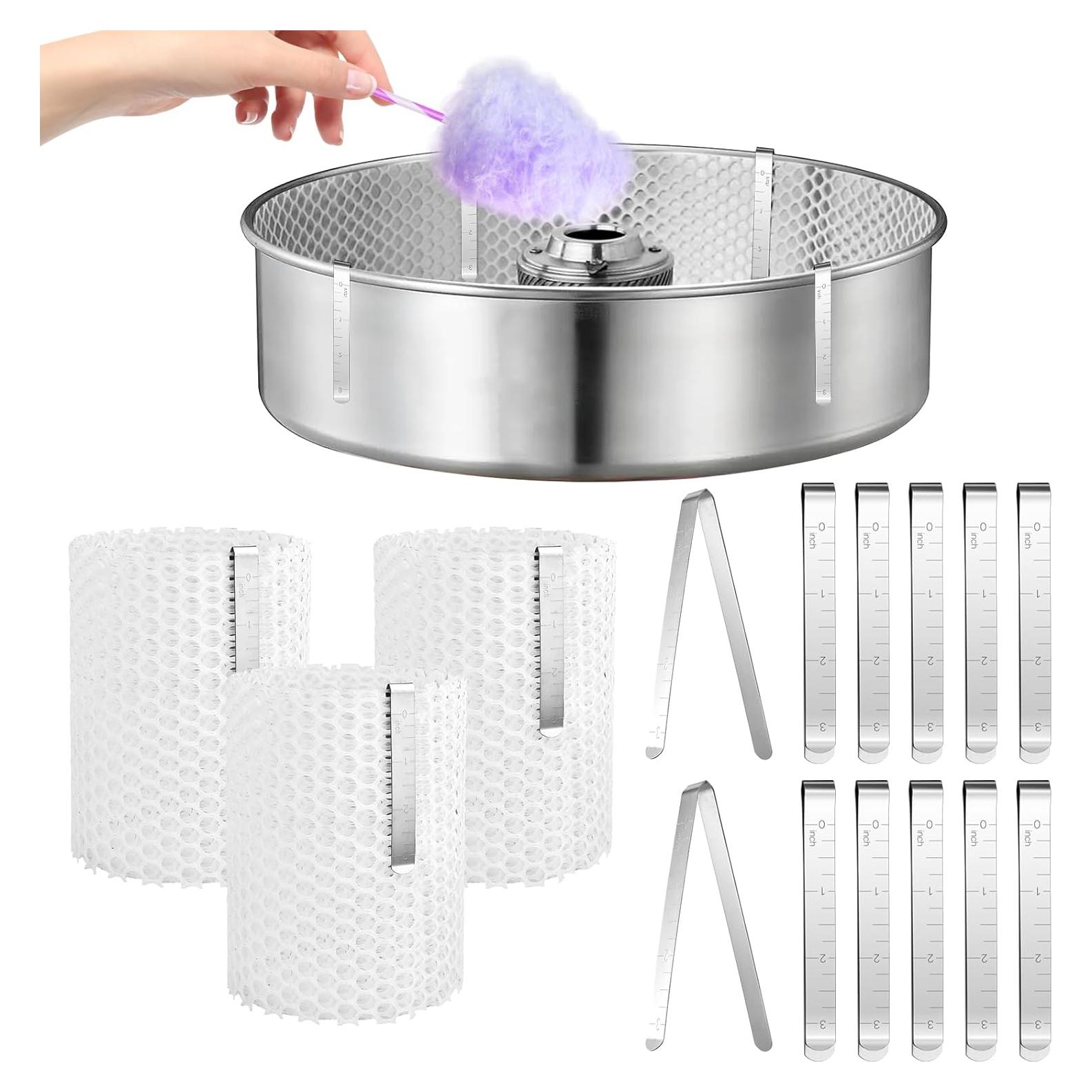 Kit de Mallas de Algodón de Azúcar y Clips Estabilizadores