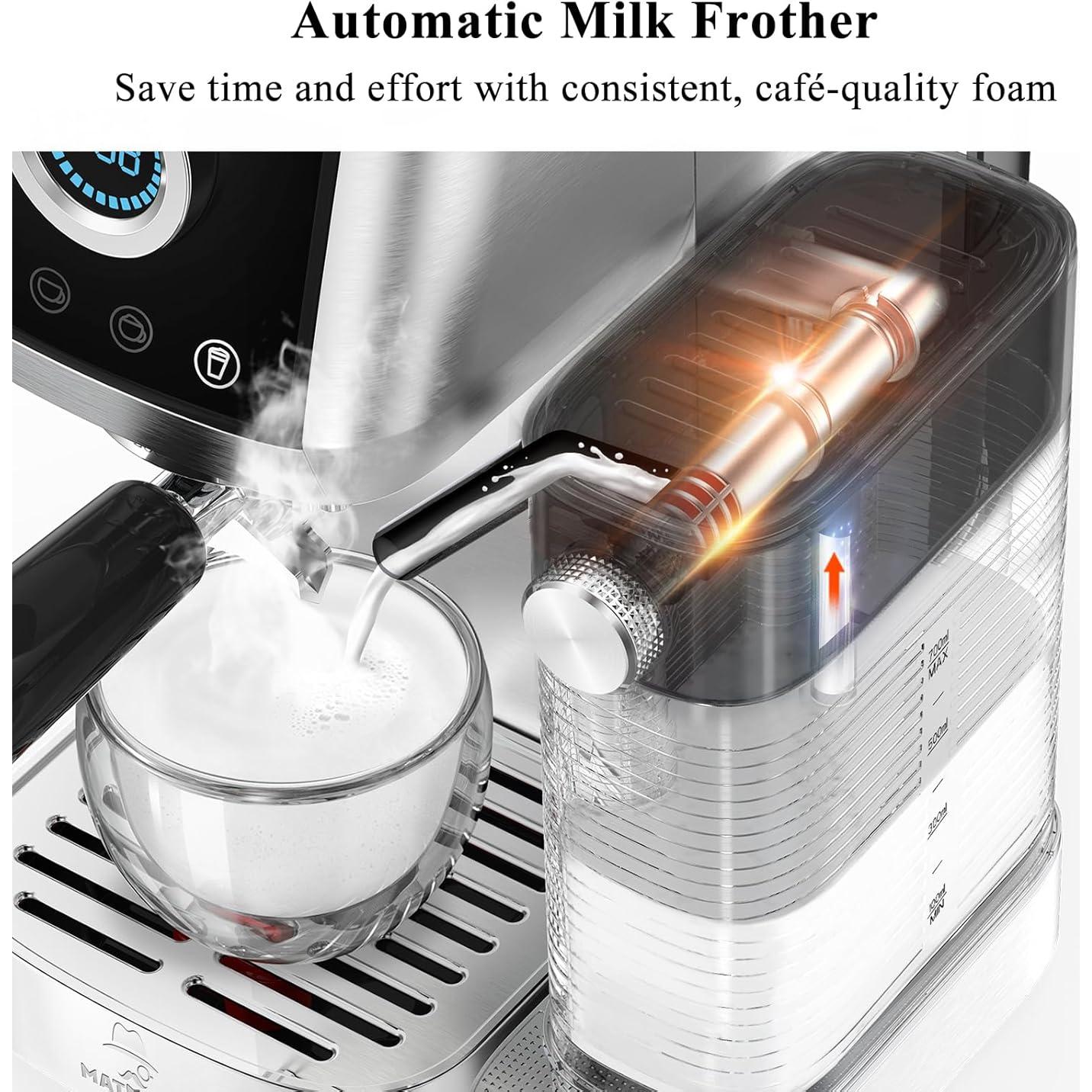 Máquina de Café Espresso MAttinata Teodoro 20 Bar Acero Inoxidable