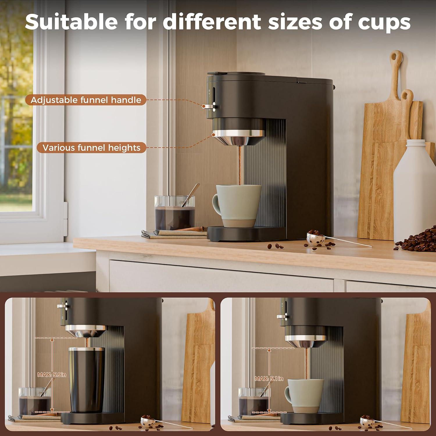 Cafetera automática Havato para cápsulas y molido 414ml