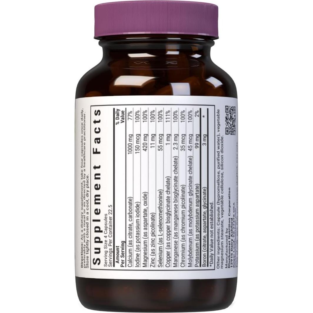 Cápsulas Vegetales Multiminerales Bluebonnet 90 Unidades