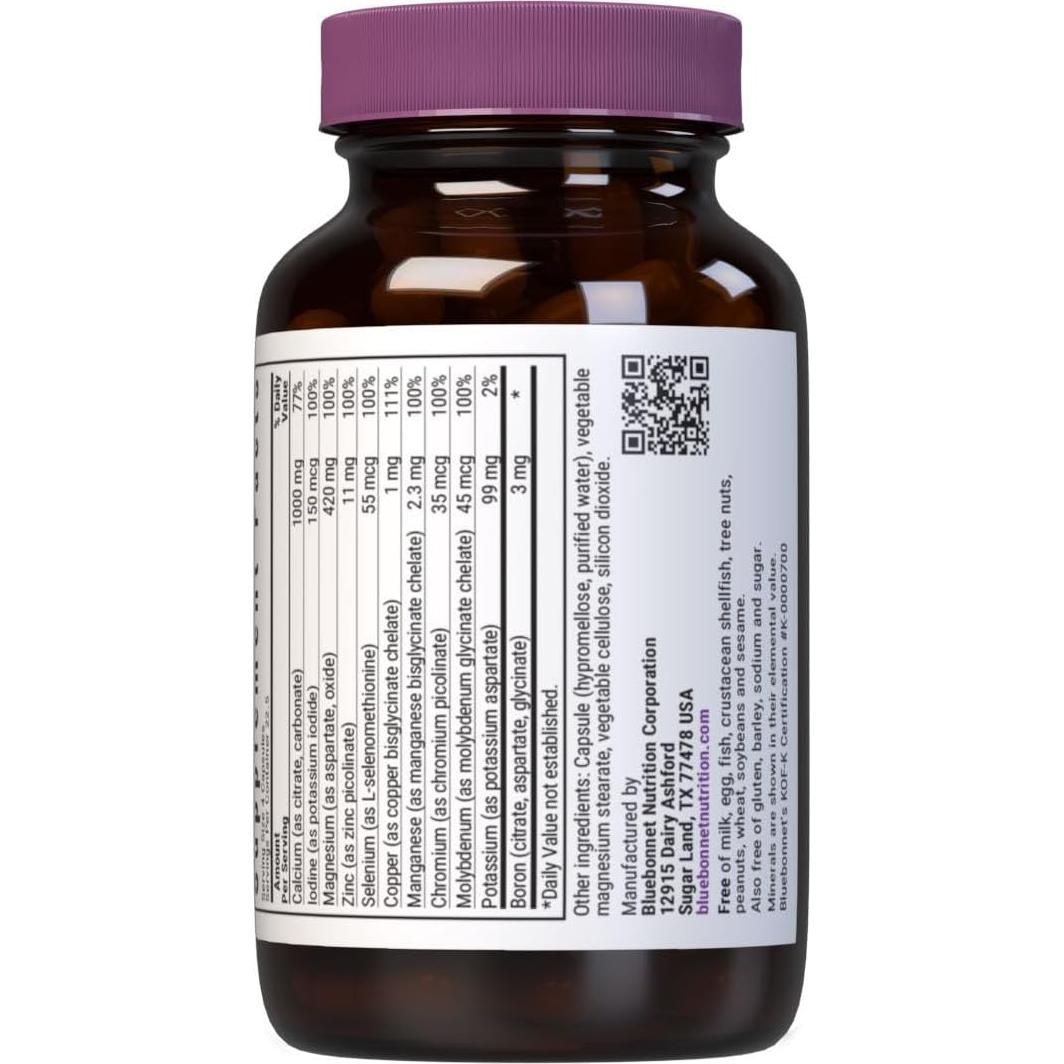 Cápsulas Vegetales Multiminerales Bluebonnet 90 Unidades