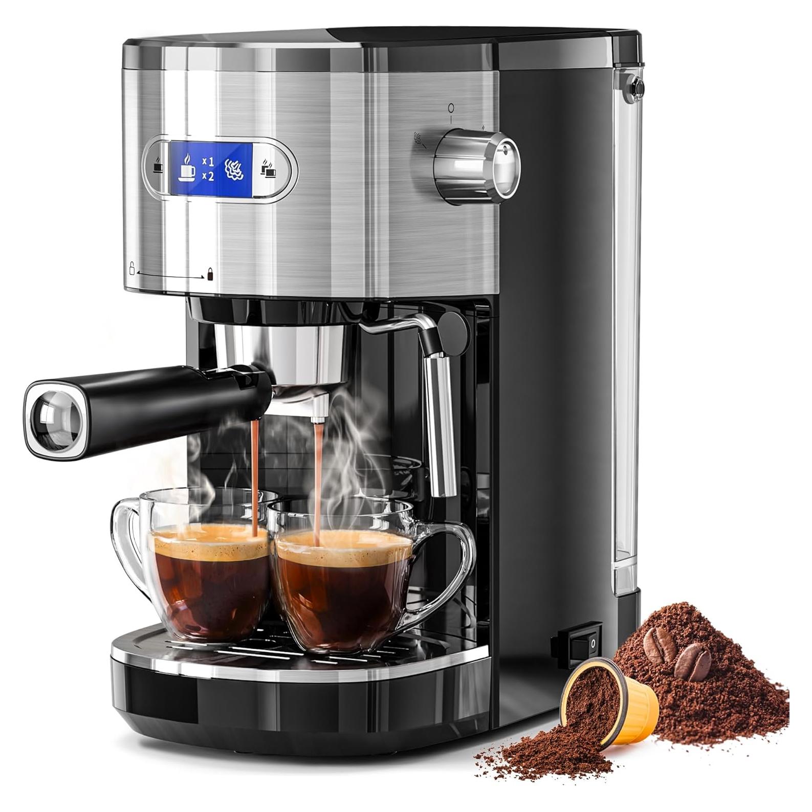 Máquina de Espresso Kismile 20 Bar Semiautomática con Espumador