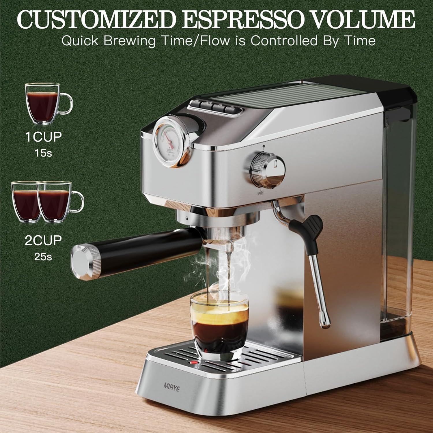 Máquina de Espresso MR MIRYE RZ2-EM01-US 20 Bar Acero Inoxidable