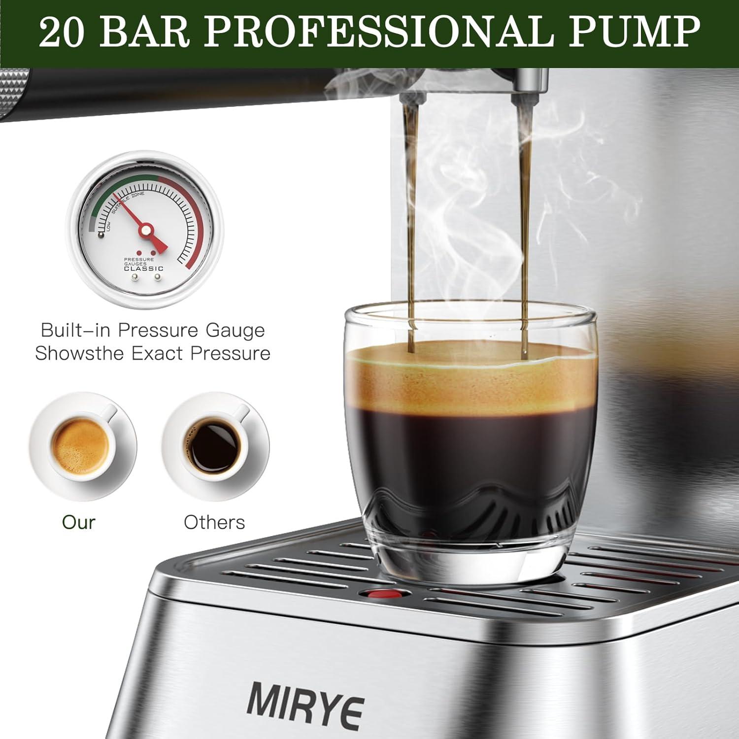 Máquina de Espresso MR MIRYE RZ2-EM01-US 20 Bar Acero Inoxidable