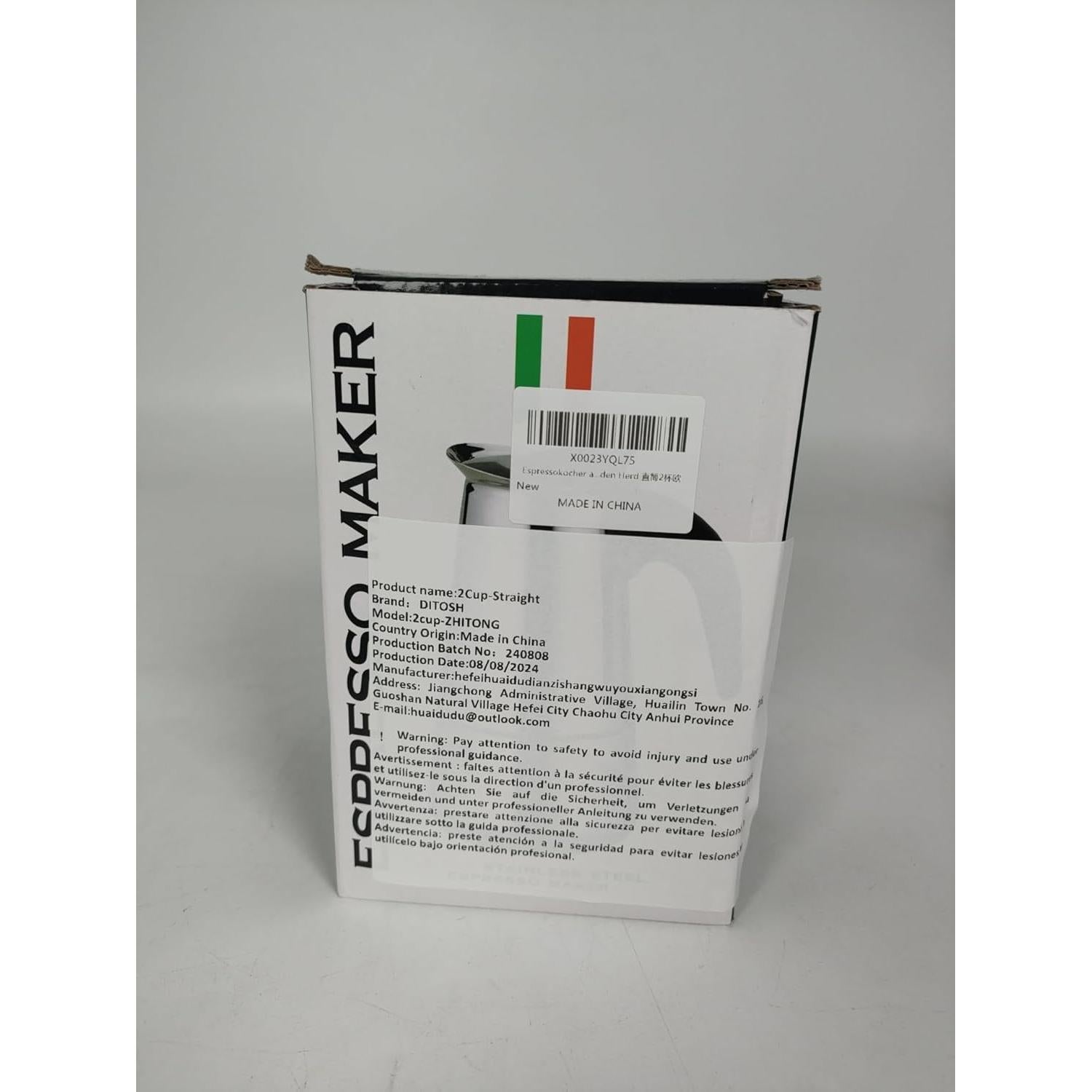 Cafetera Moka DITOSH 2 Tazas Acero Inoxidable 100ml