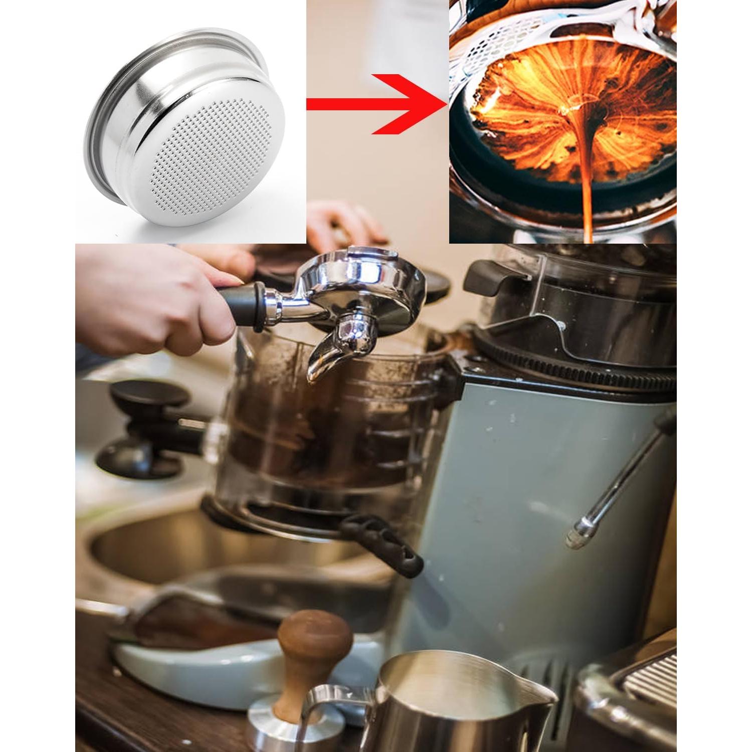 Filtro de café de acero inoxidable WenTigDY 51 mm para espresso