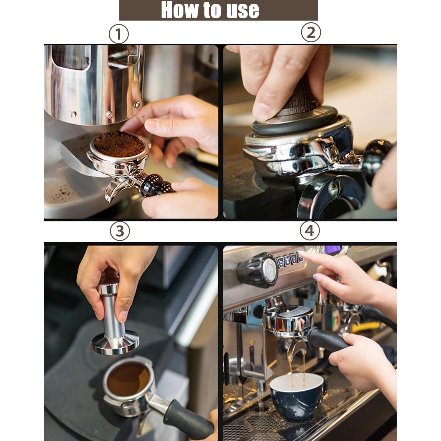 Filtro de café de acero inoxidable WenTigDY 51 mm para espresso