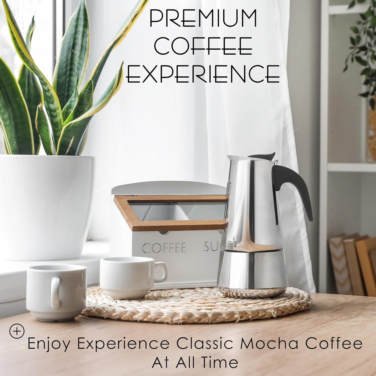 Cafetera de Espresso de Estufa Mixpresso 9 Tazas Acero Inoxidable