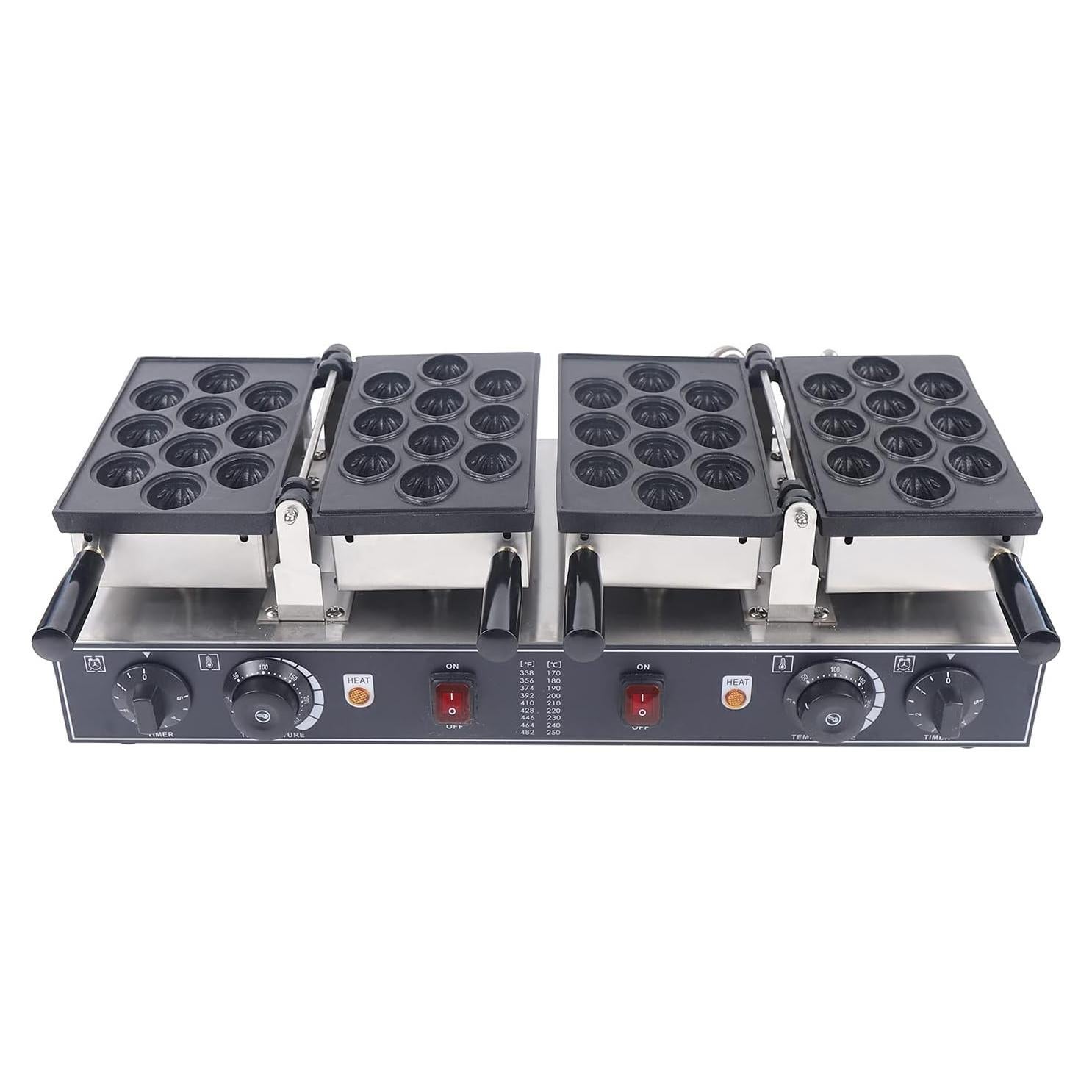 Horno Eléctrico HinLIaDa 1500W para Hornear 20 Waffles de Nuez