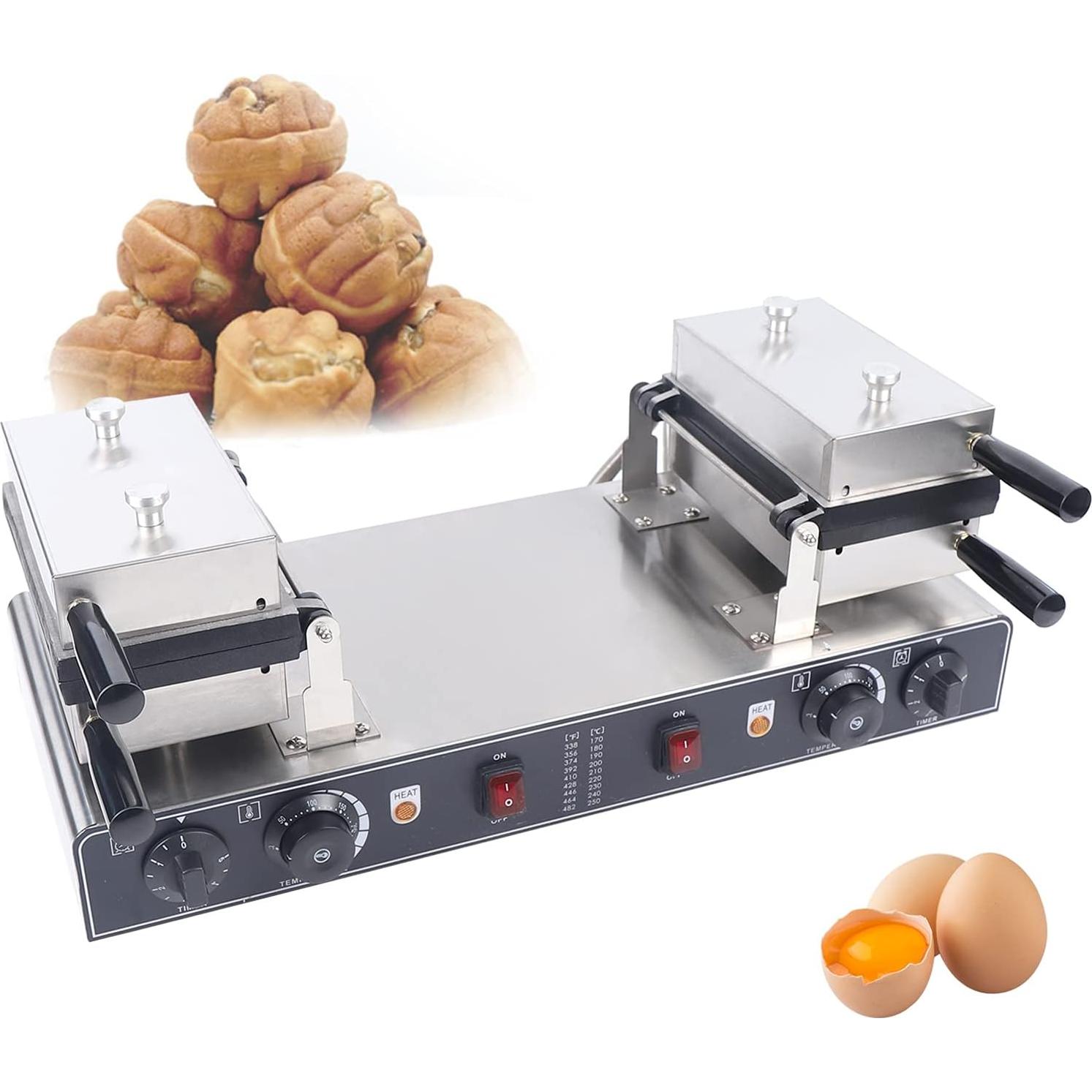Horno Eléctrico HinLIaDa 1500W para Hornear 20 Waffles de Nuez