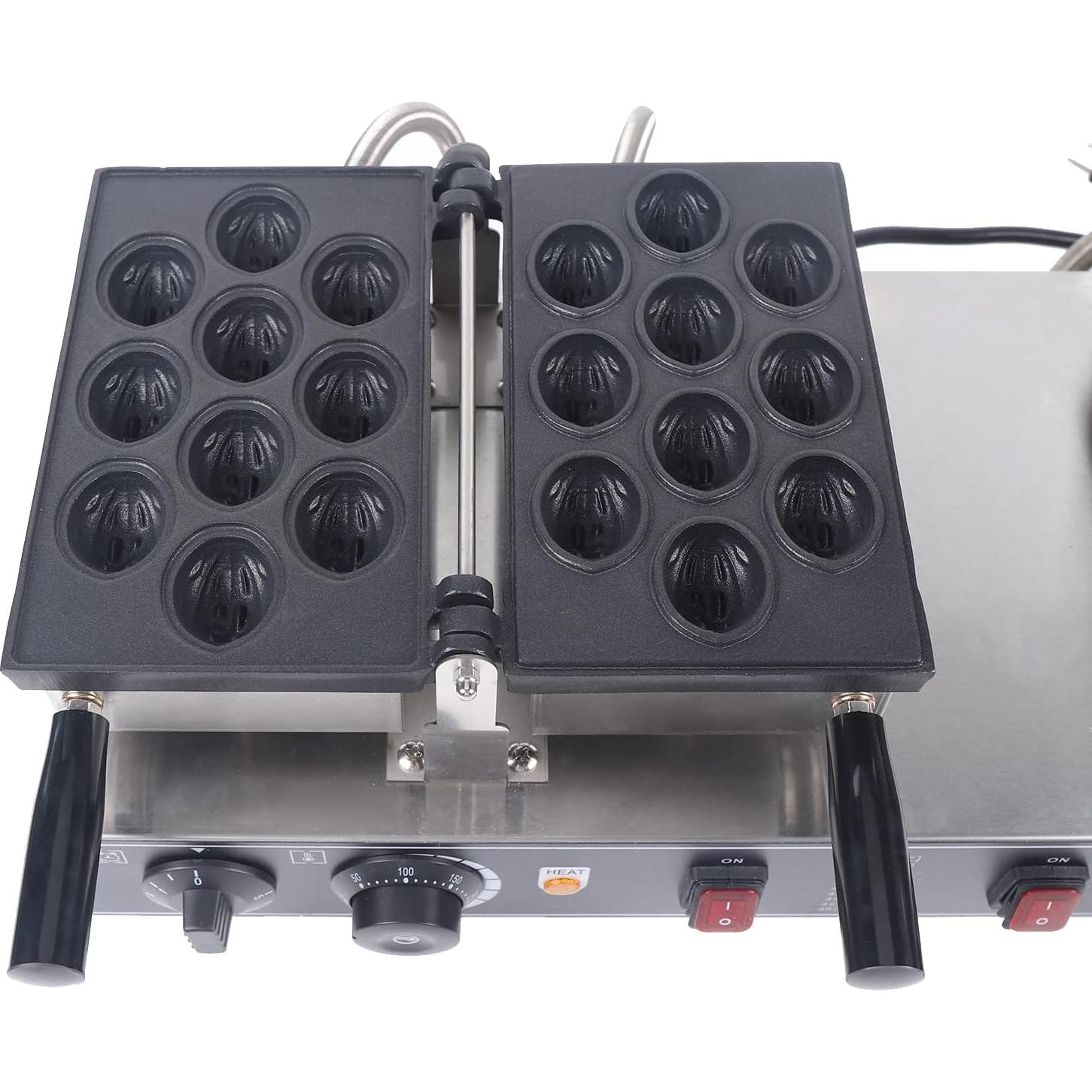 Horno Eléctrico HinLIaDa 1500W para Hornear 20 Waffles de Nuez