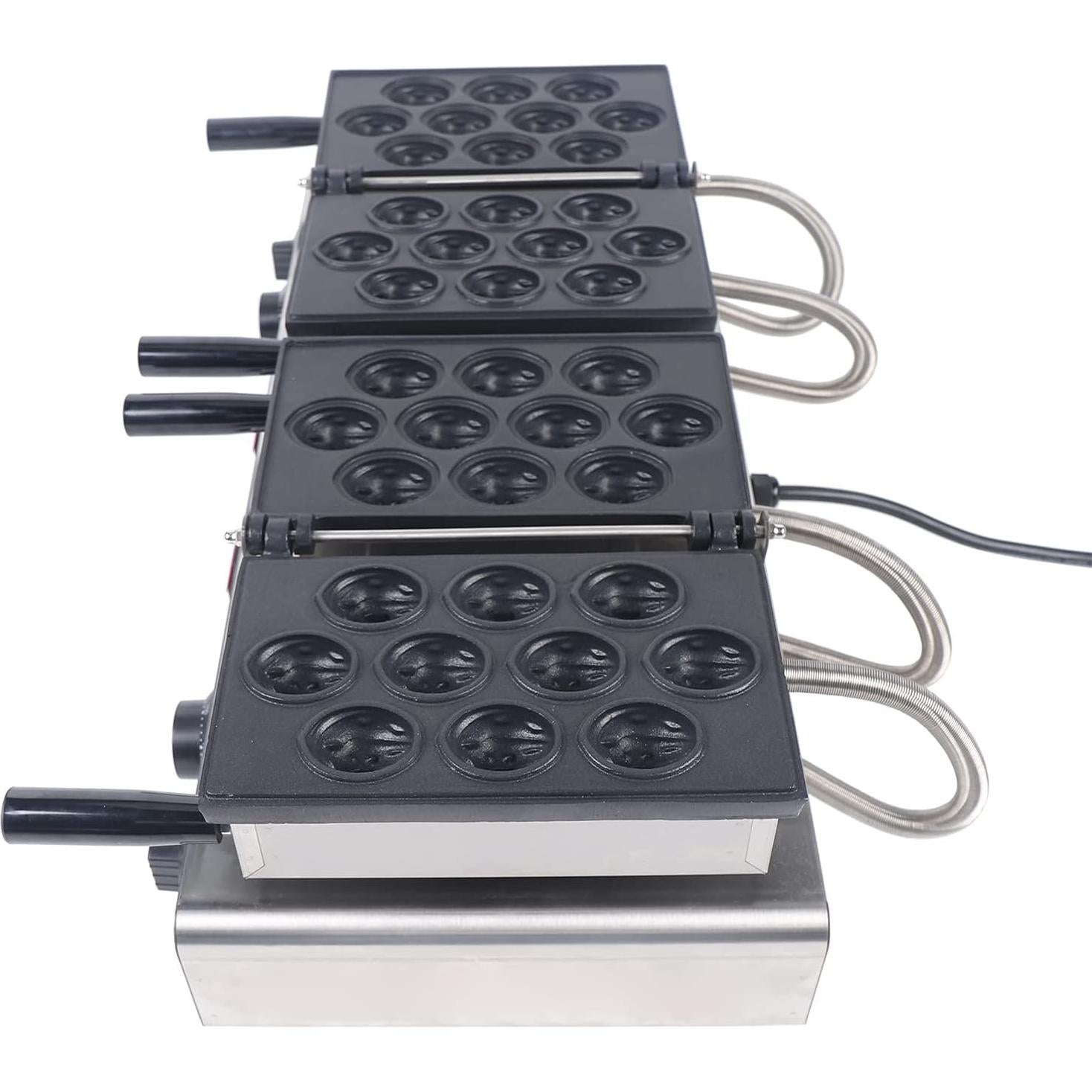 Horno Eléctrico HinLIaDa 1500W para Hornear 20 Waffles de Nuez