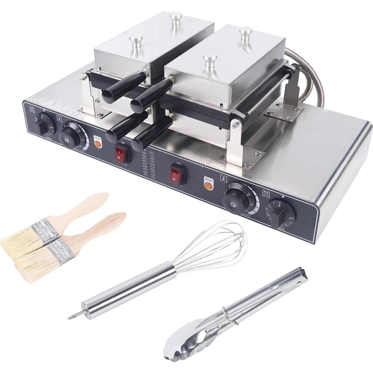 Horno Eléctrico HinLIaDa 1500W para Hornear 20 Waffles de Nuez