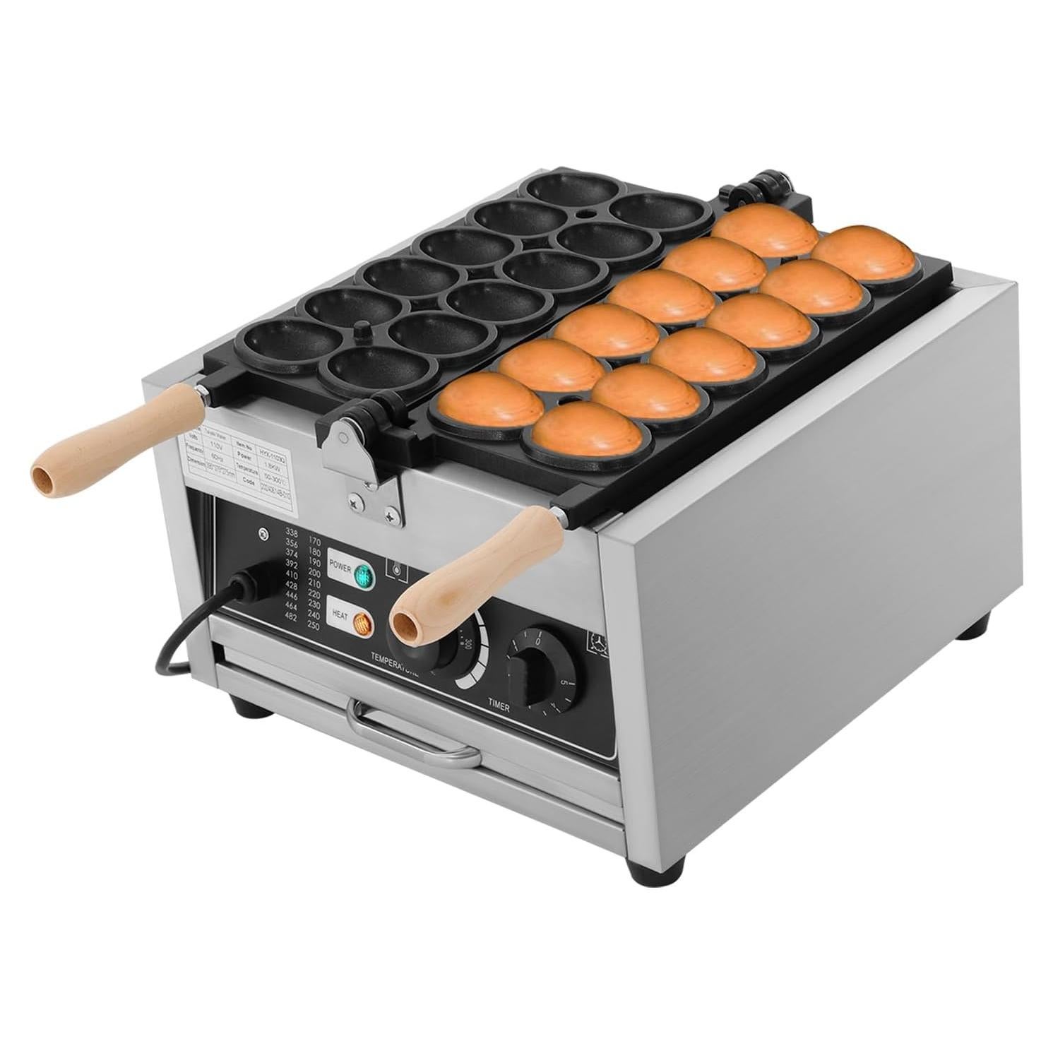 Máquina Eléctrica para Hacer Pancakes Holandeses CUBELLIN 1800W