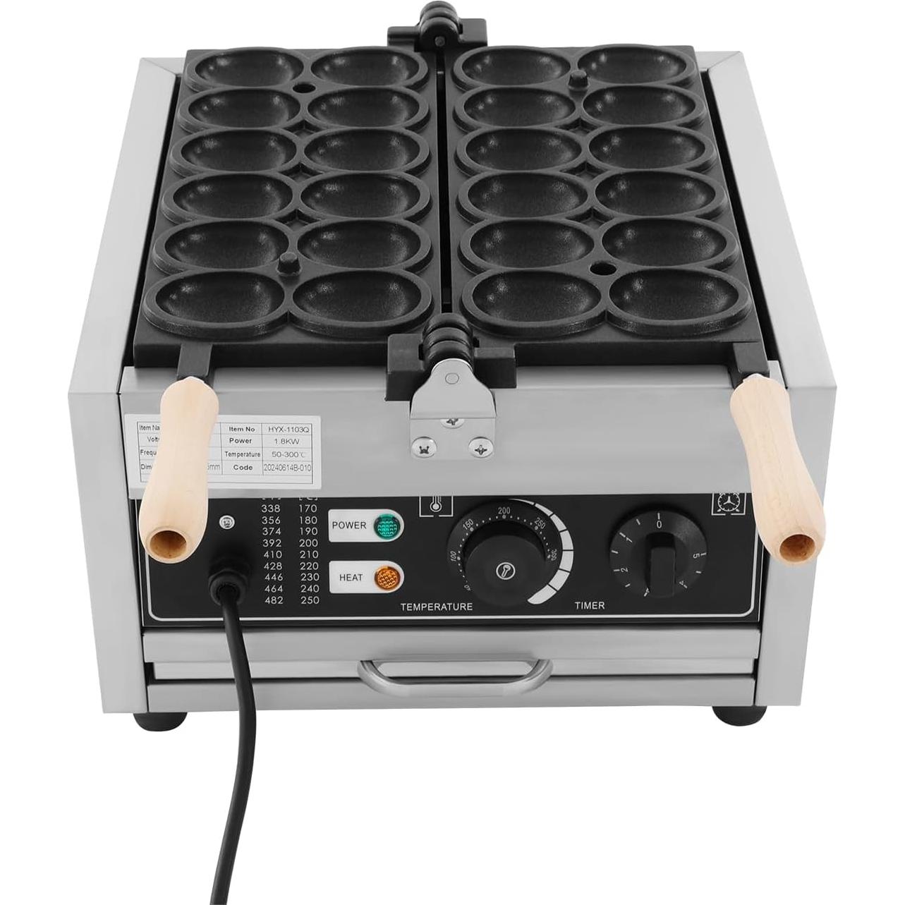 Máquina Eléctrica para Hacer Pancakes Holandeses CUBELLIN 1800W