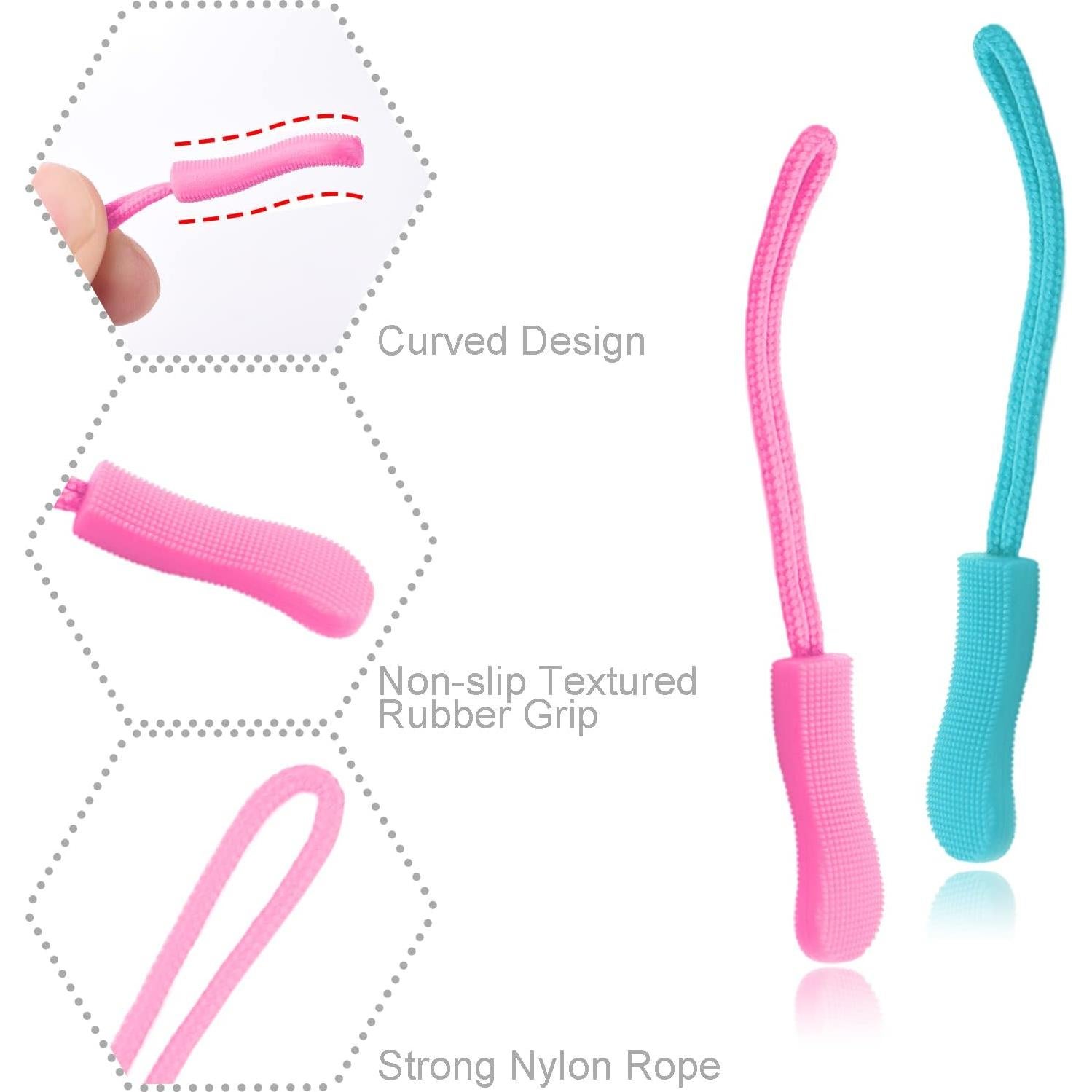 Tiradores de Cremallera CooBigo 12 Pack Colores Claros