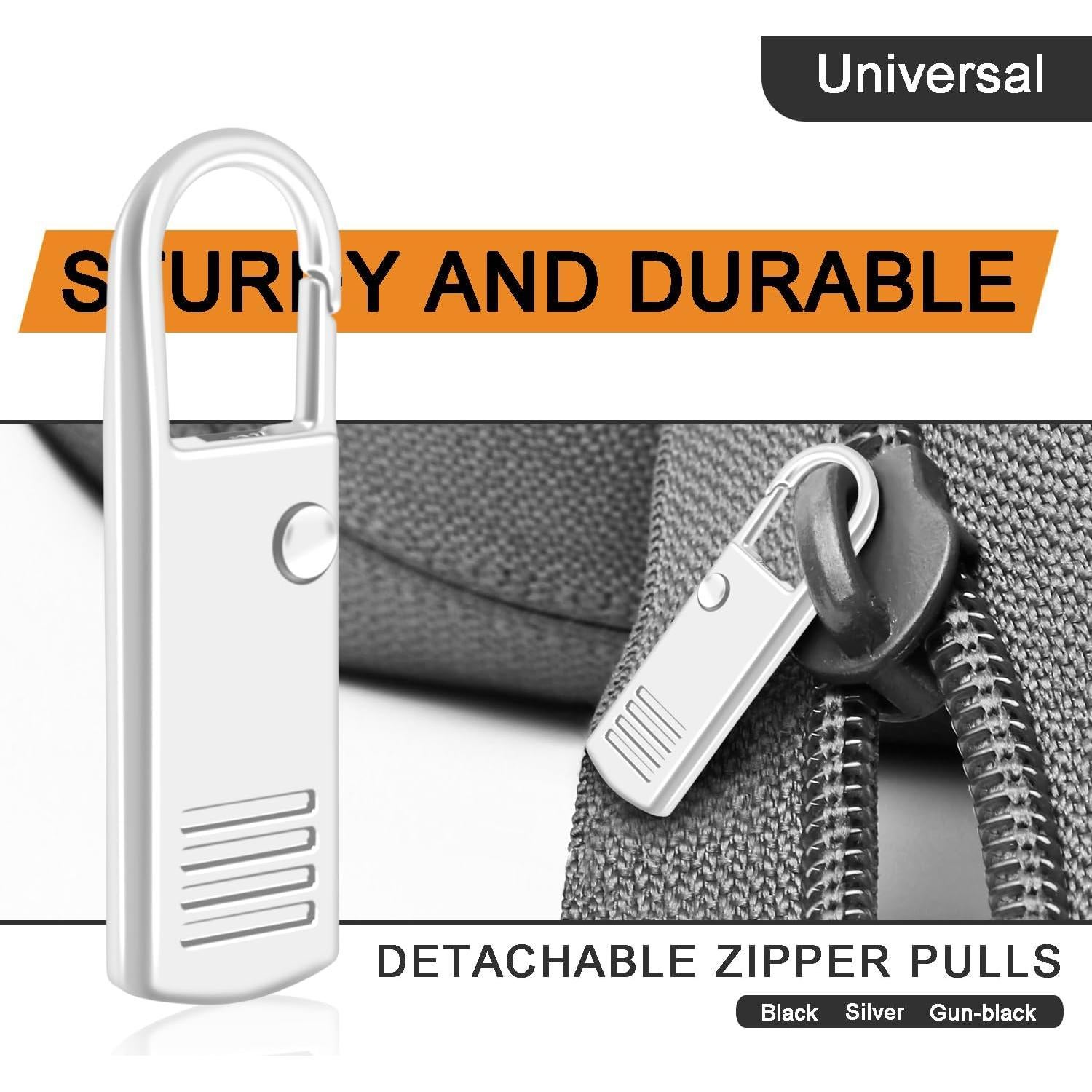 Paquete de 8 tiradores de cremallera metálicos CooBigo