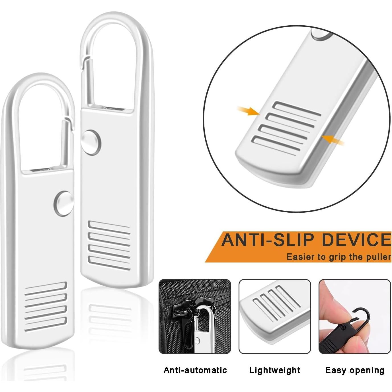 Paquete de 8 tiradores de cremallera metálicos CooBigo