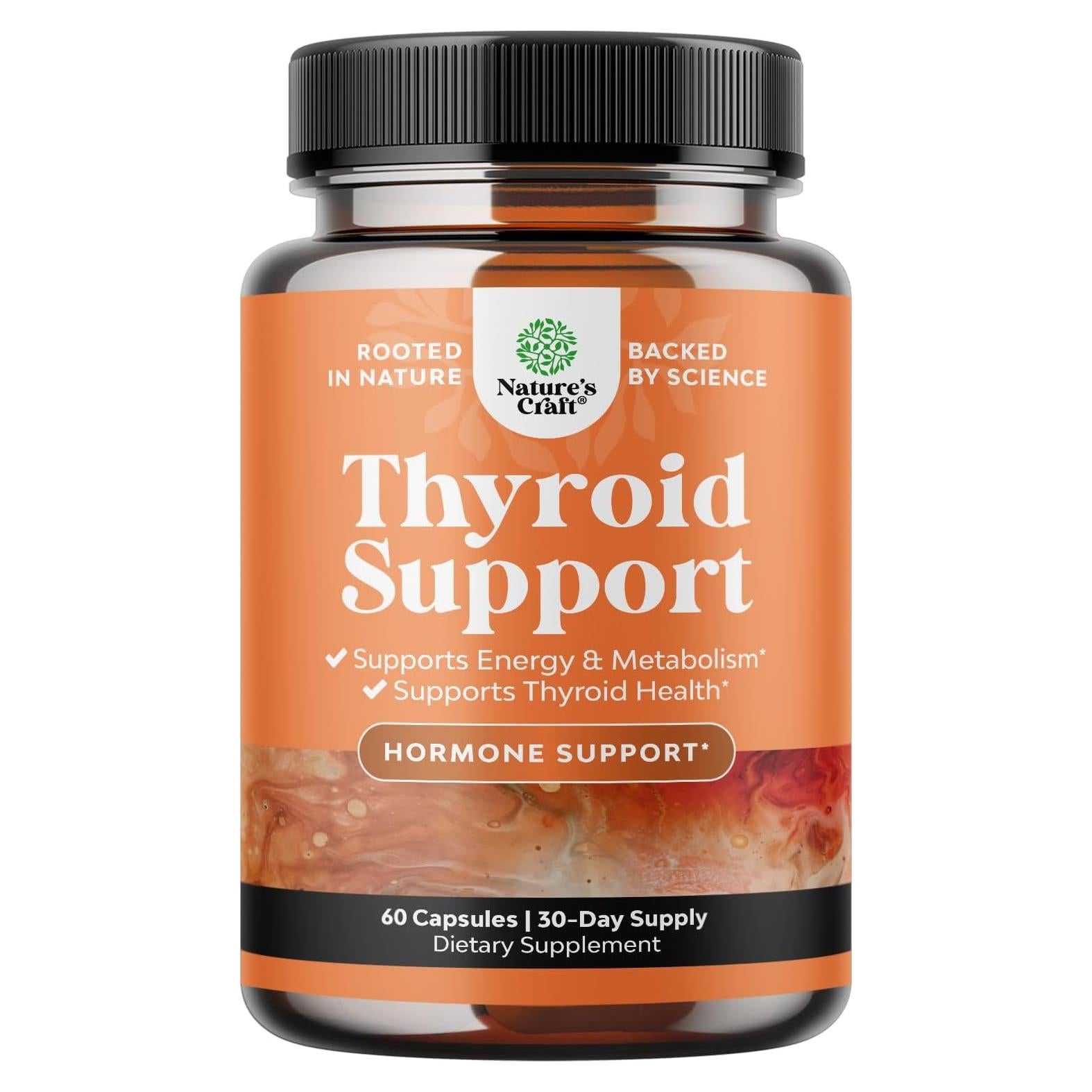 Suplemento Herbal para Tiroides Natures Craft - 60 Cápsulas