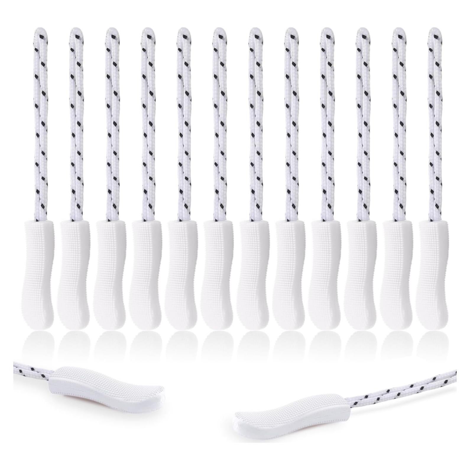 Tiradores de Cremallera CooBigo 12 Paquetes Blanco Antideslizante