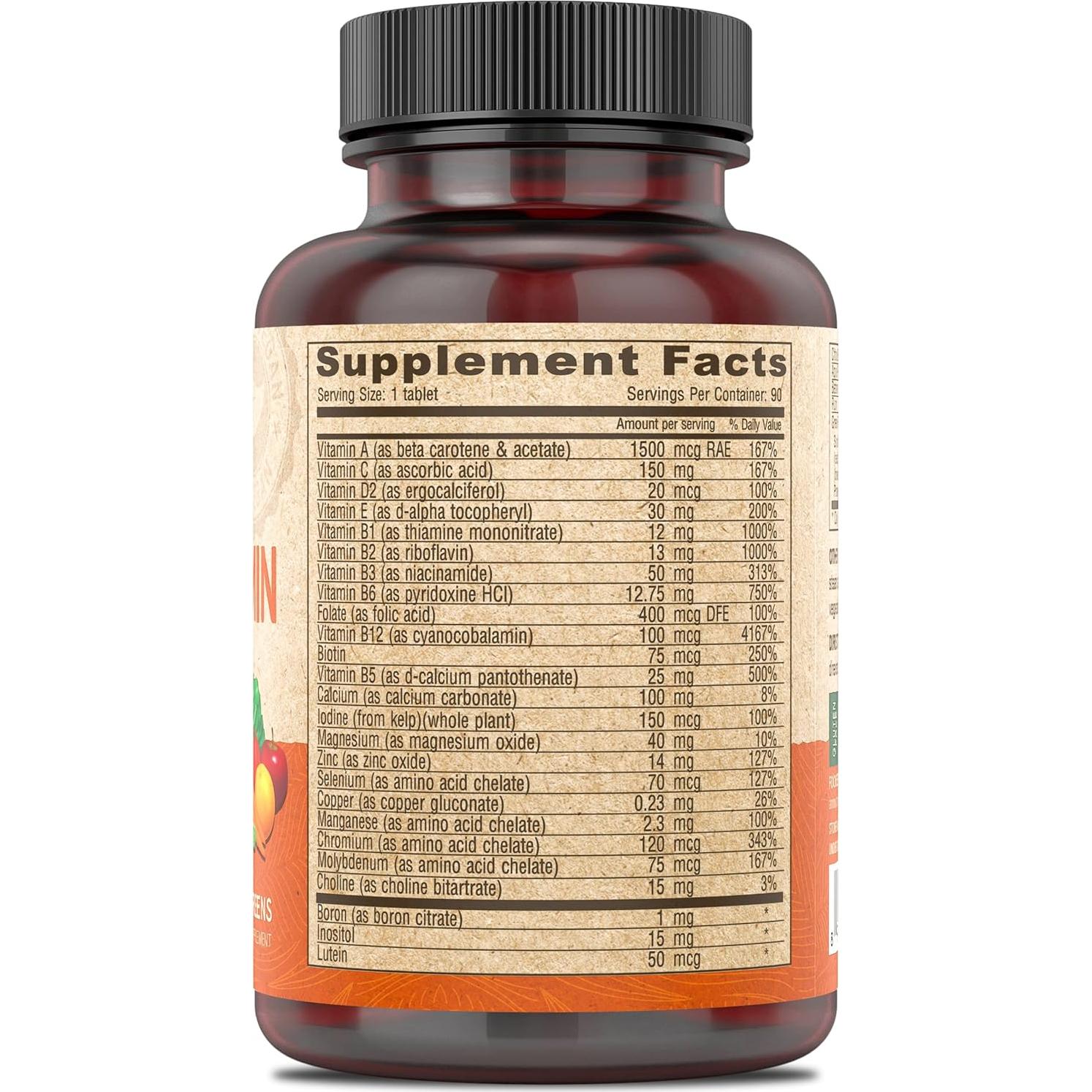 Suplemento Multivitamínico Vegano DEVA 90 Tabletas Sin Hierro