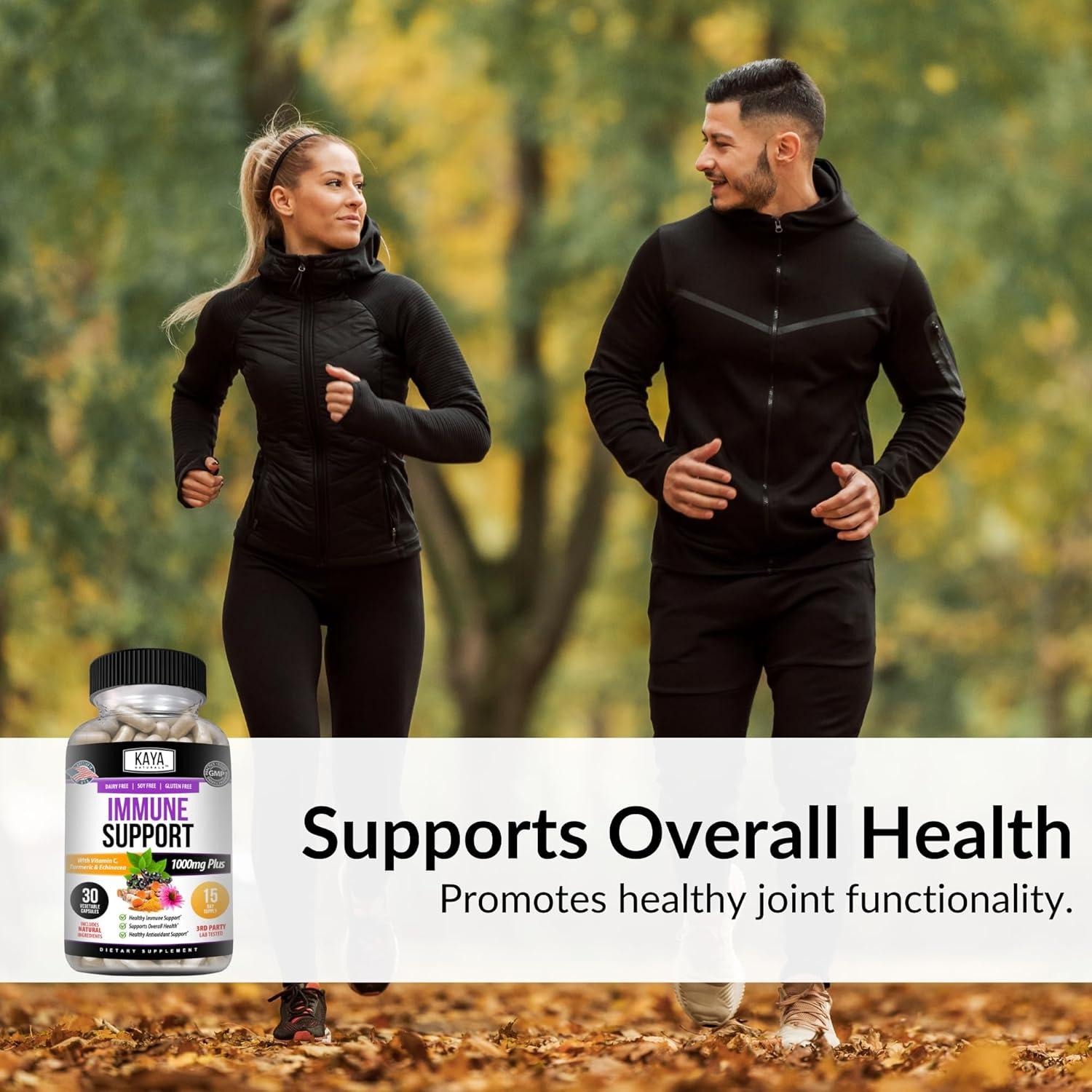 Kaya Naturals Elderberry 30 Cápsulas - Apoyo Inmunológico con Zinc y Vitamina C