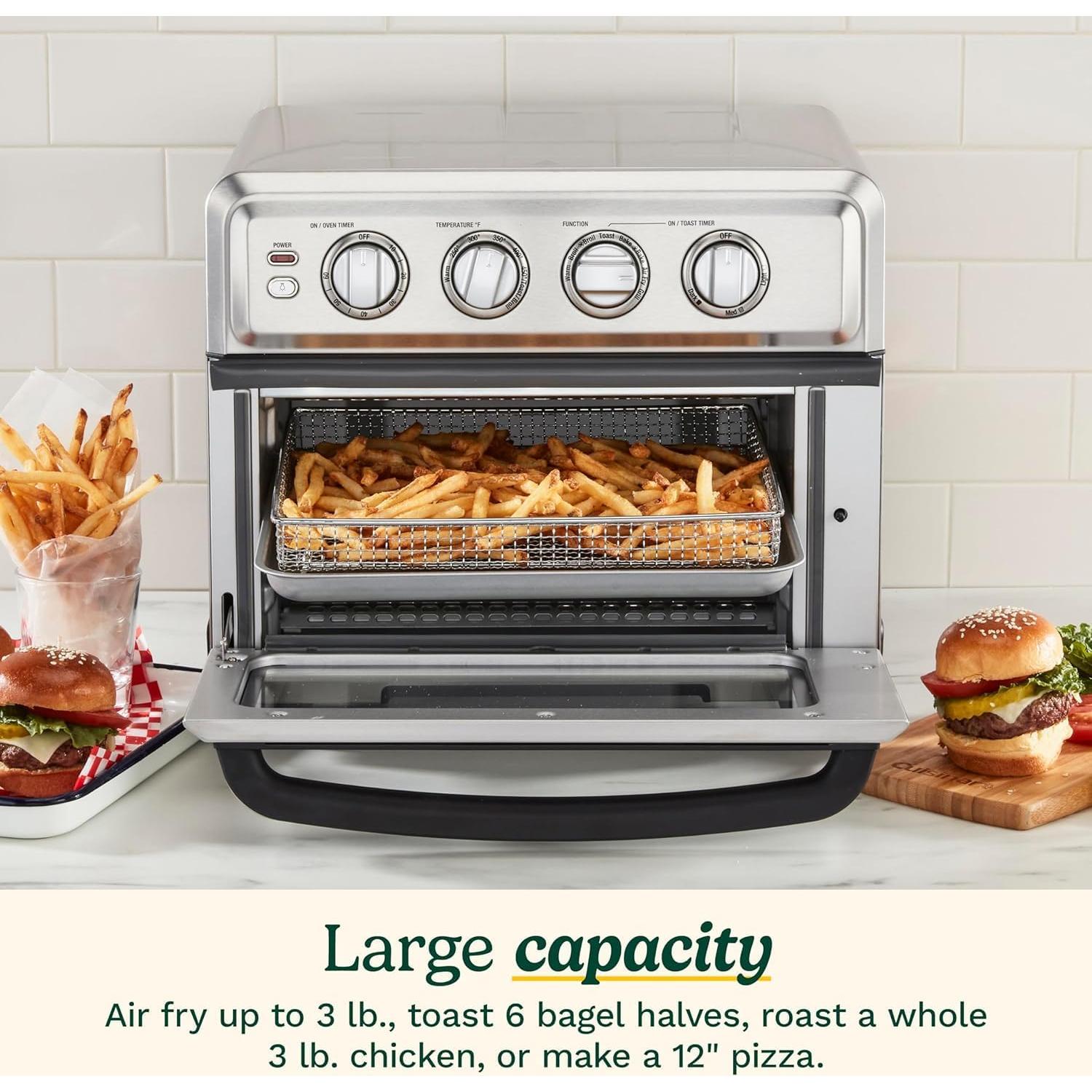 Horno Tostador Cuisinart TOA-70 8-en-1 Freidora de Aire 1800W