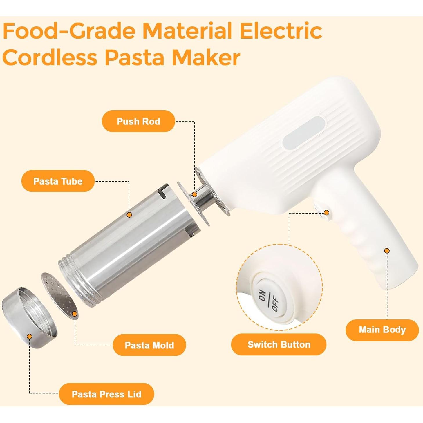 Máquina de Pasta Eléctrica Spalivivre 5-en-1 Inalámbrica