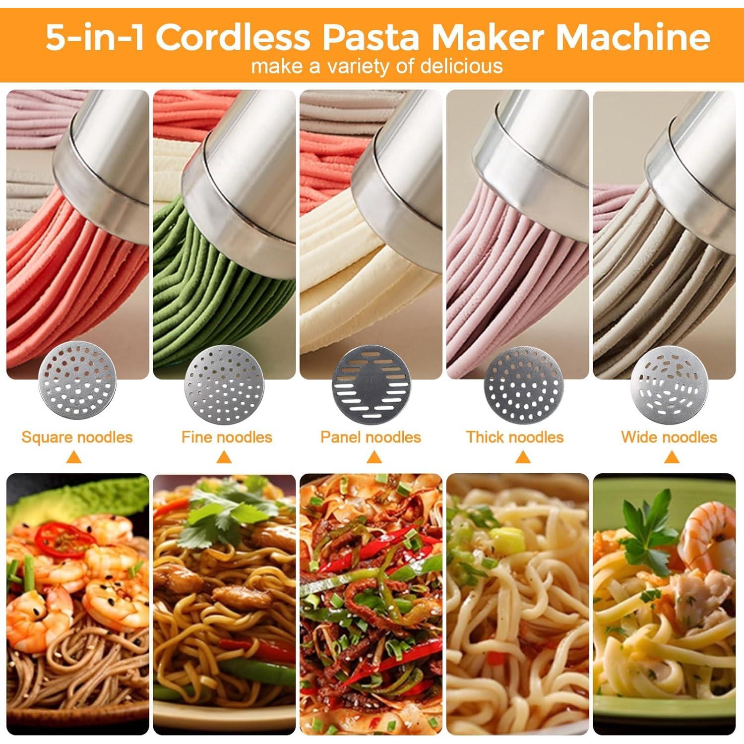 Máquina de Pasta Eléctrica Spalivivre 5-en-1 Inalámbrica