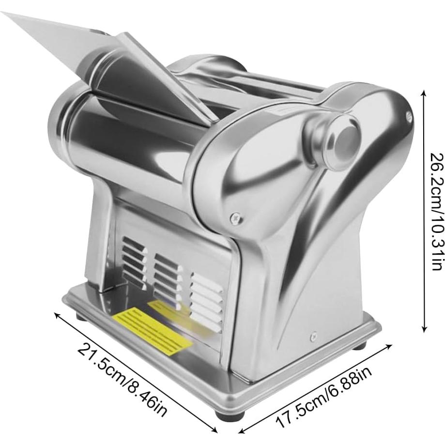 Máquina de Pasta Eléctrica Bokknppo 135W Acero Inoxidable 2 Cuchillas