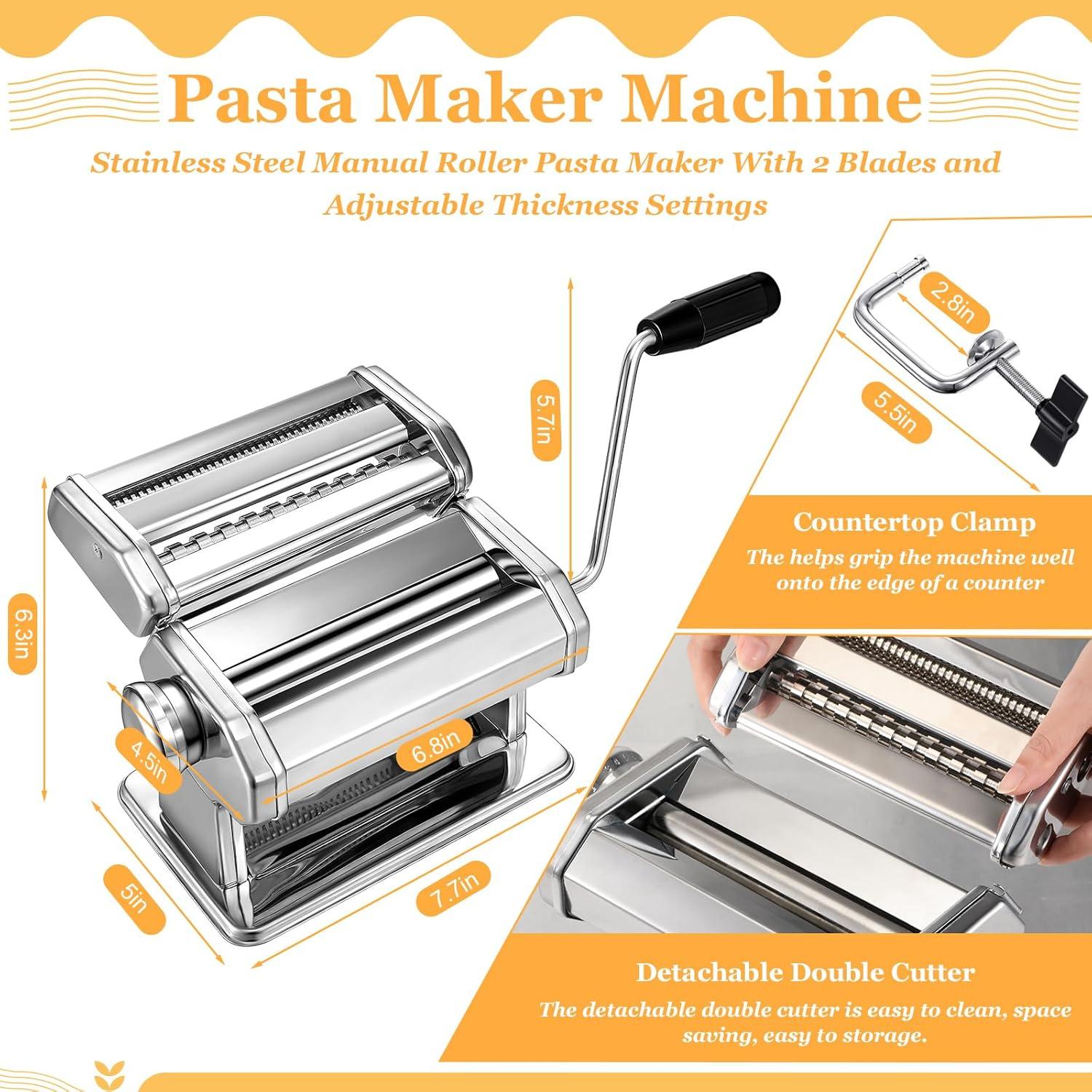 Set de Máquina para Hacer Pasta Hushee 8 Piezas Acero Inoxidable