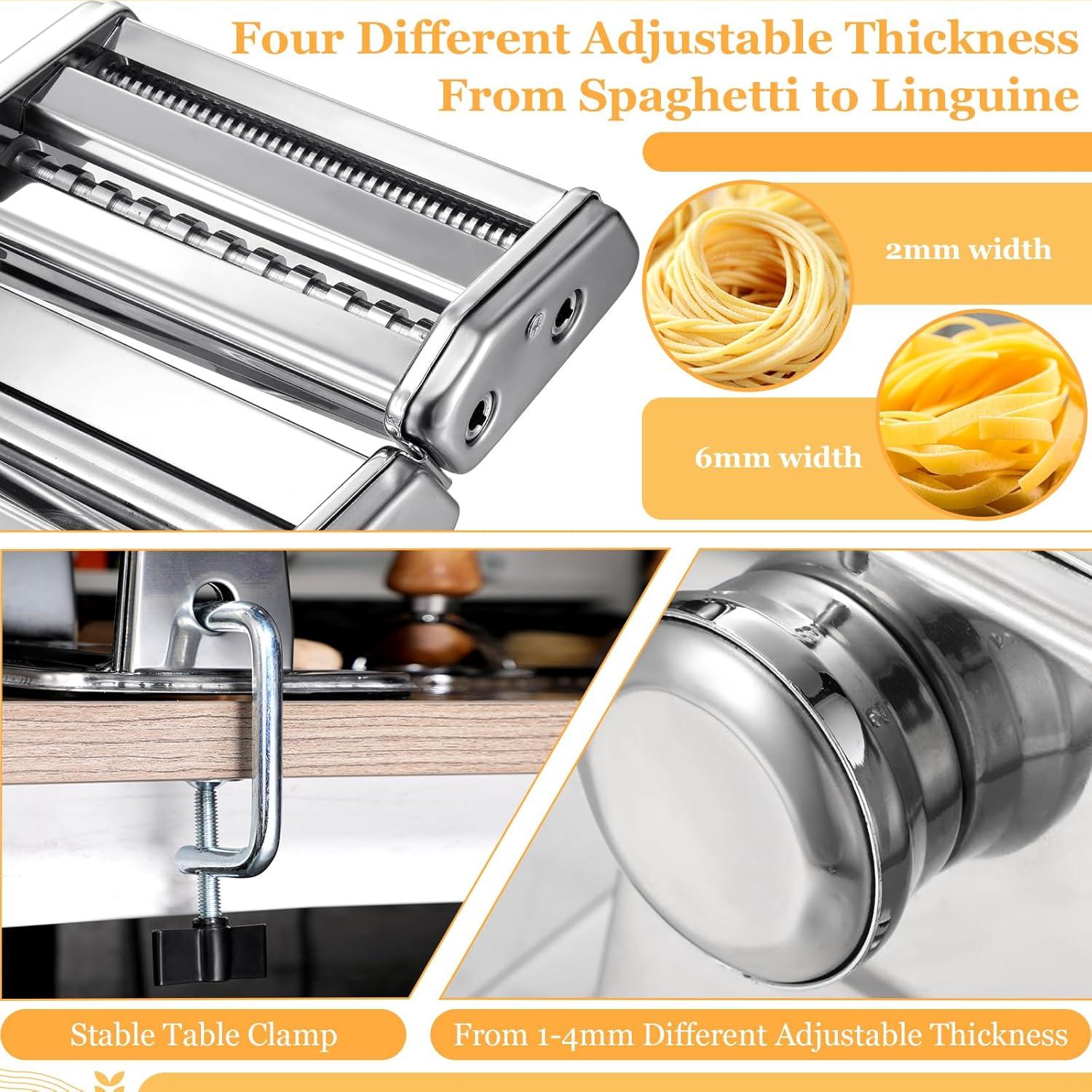 Set de Máquina para Hacer Pasta Hushee 8 Piezas Acero Inoxidable